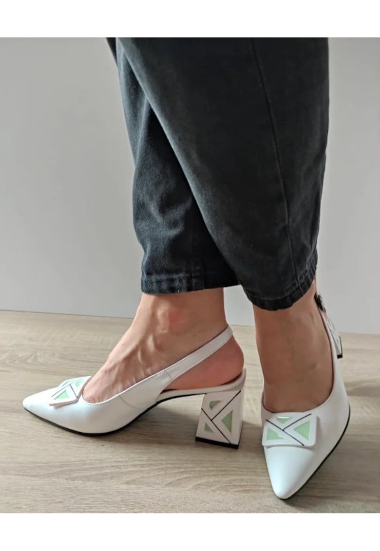 Sandale Elegante Dama Zp158Ts 13-N Albe Cu Vernil - Alb - 1 Sandale Elegante Dama Zp158Ts 13-N Albe Cu Vernil - Alb -