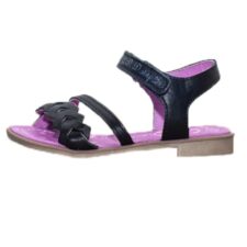 Sandale Elegante Fetite -  din Piele - cu Scai - K356-6001A - Negru -