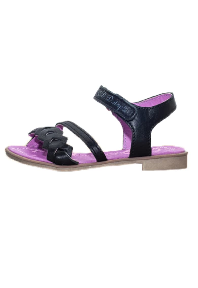 Sandale Elegante Fetite - din Piele - cu Scai - K356-6001A - Negru - 1 Sandale Elegante Fetite - din Piele - cu Scai - K356-6001A - Negru -