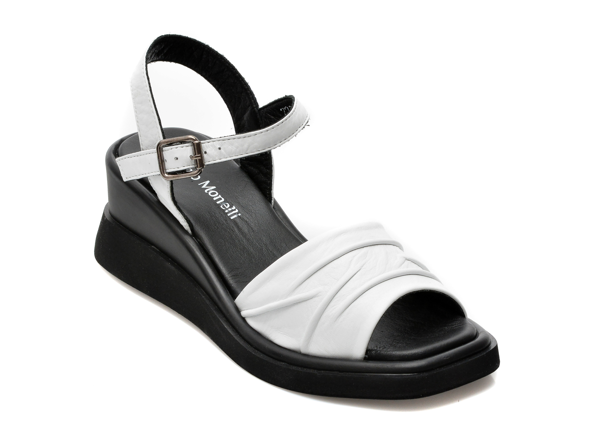 Sandale FABIO MONELLI albe, 7781, din piele naturala 1 Sandale FABIO MONELLI albe