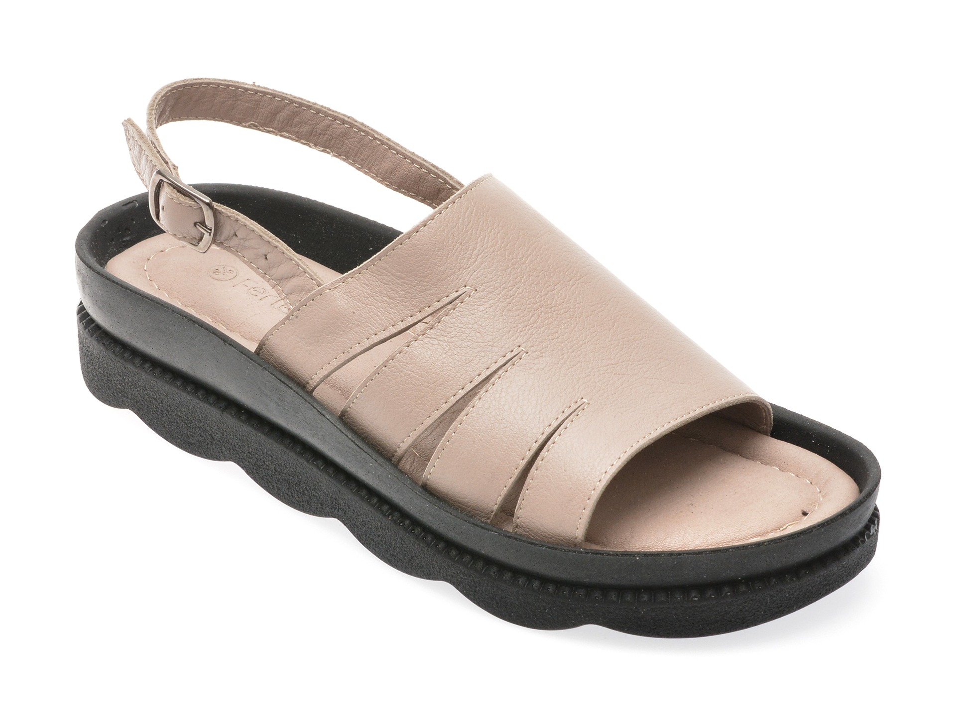 Sandale FERLENZ bej, 8941000, din piele naturala 1 Sandale FERLENZ bej