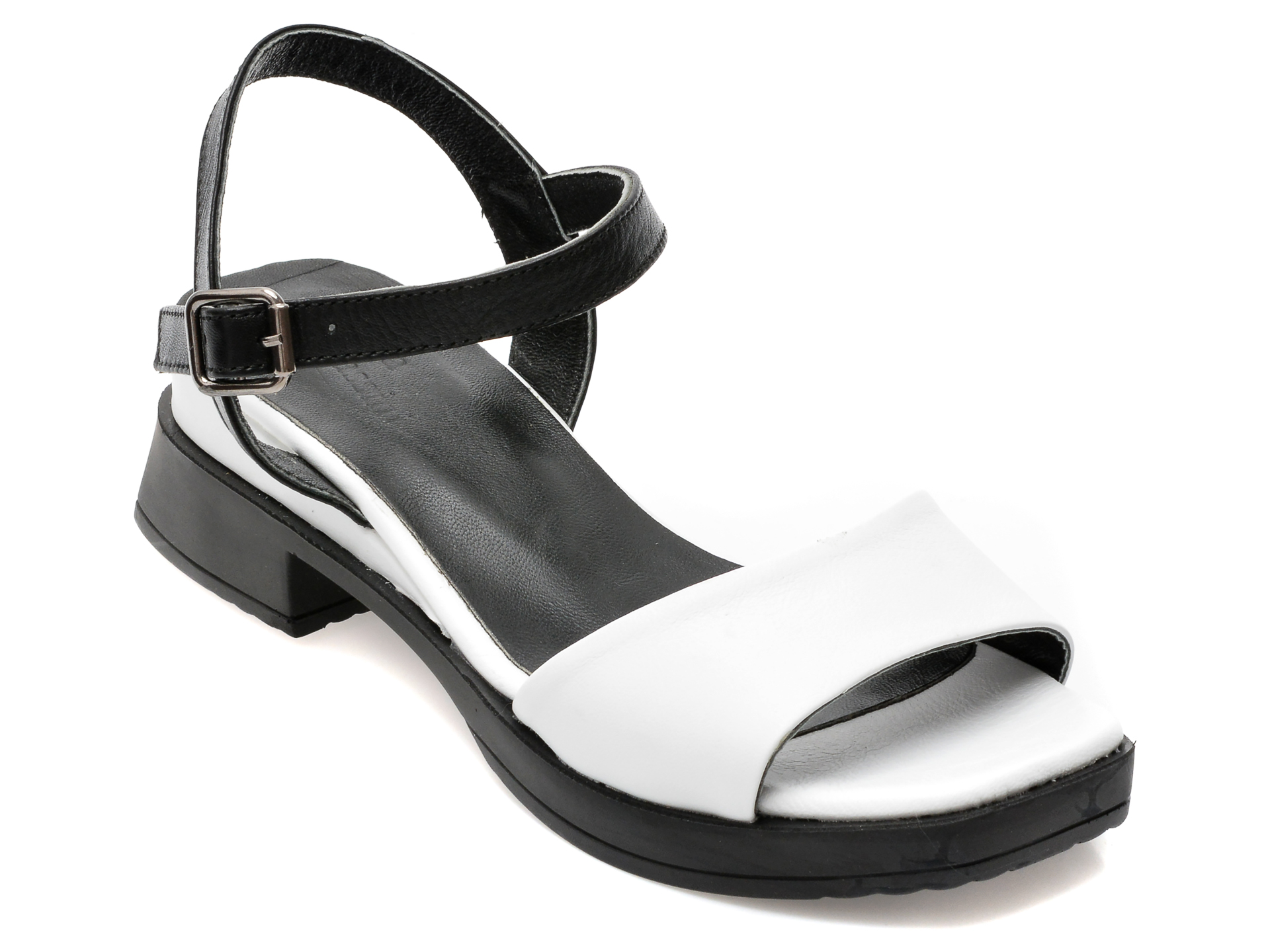 Sandale FLAVIA PASSINI alb-negru, 8039, din piele naturala 1 Sandale FLAVIA PASSINI alb-negru