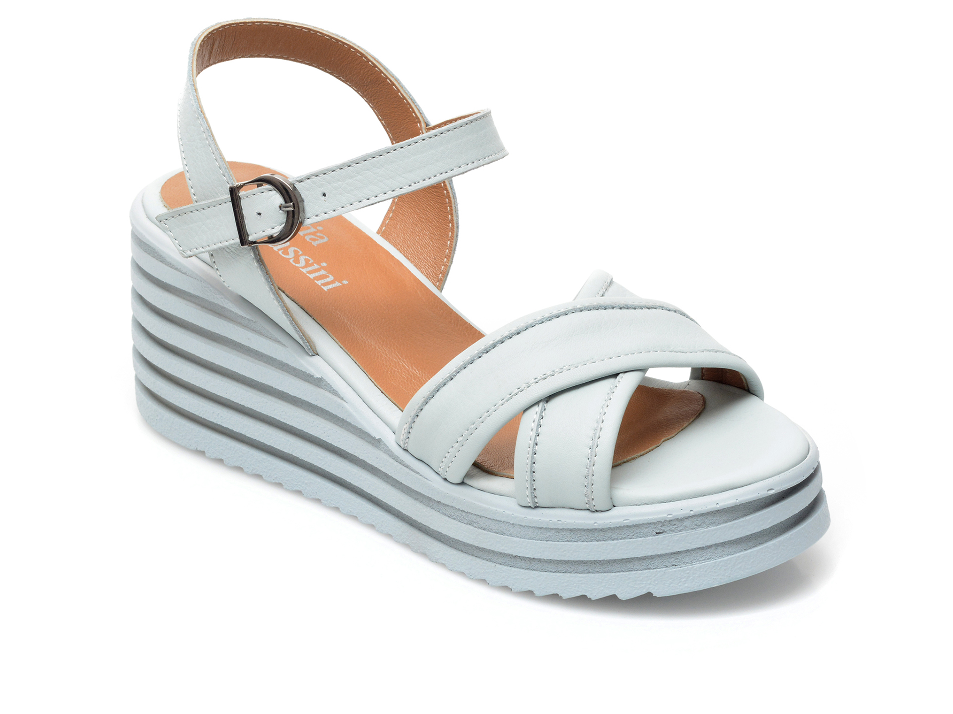 Sandale FLAVIA PASSINI albastre, A315, din piele naturala 1 Sandale FLAVIA PASSINI albastre