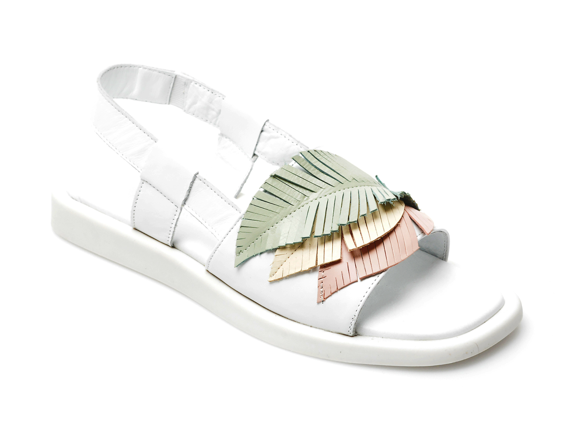 Sandale FLAVIA PASSINI albe, 10373, din piele naturala 1 Sandale FLAVIA PASSINI albe