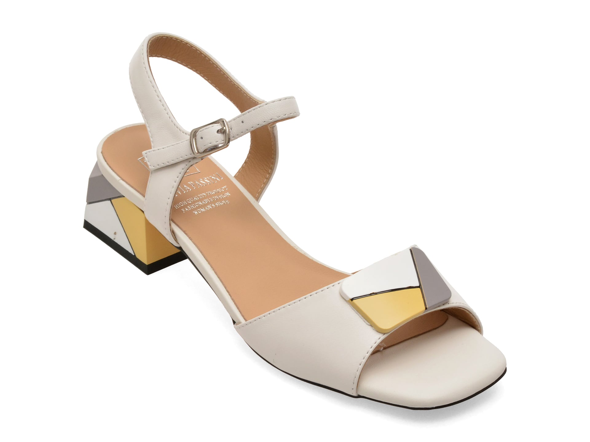 Sandale FLAVIA PASSINI albe, 10678, din piele naturala 1 Sandale FLAVIA PASSINI albe