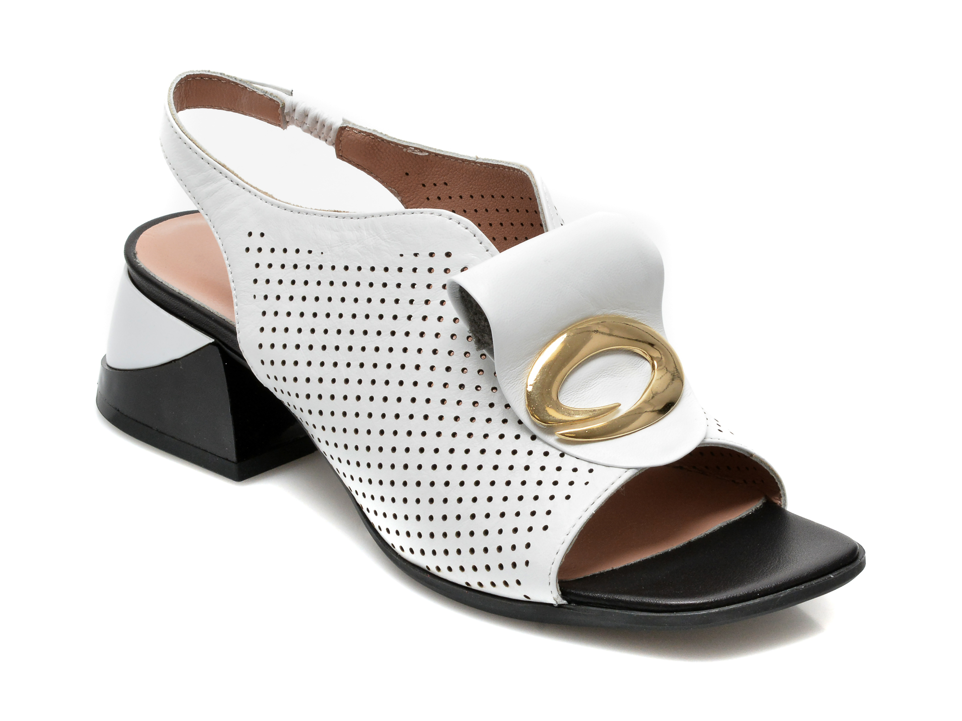 Sandale FLAVIA PASSINI albe, 1075, din piele naturala 1 Sandale FLAVIA PASSINI albe