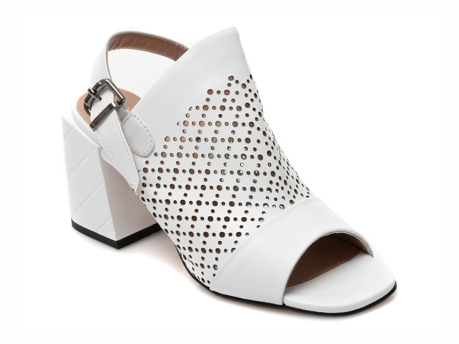 Sandale FLAVIA PASSINI albe, 1082, din piele naturala 1 Sandale FLAVIA PASSINI albe