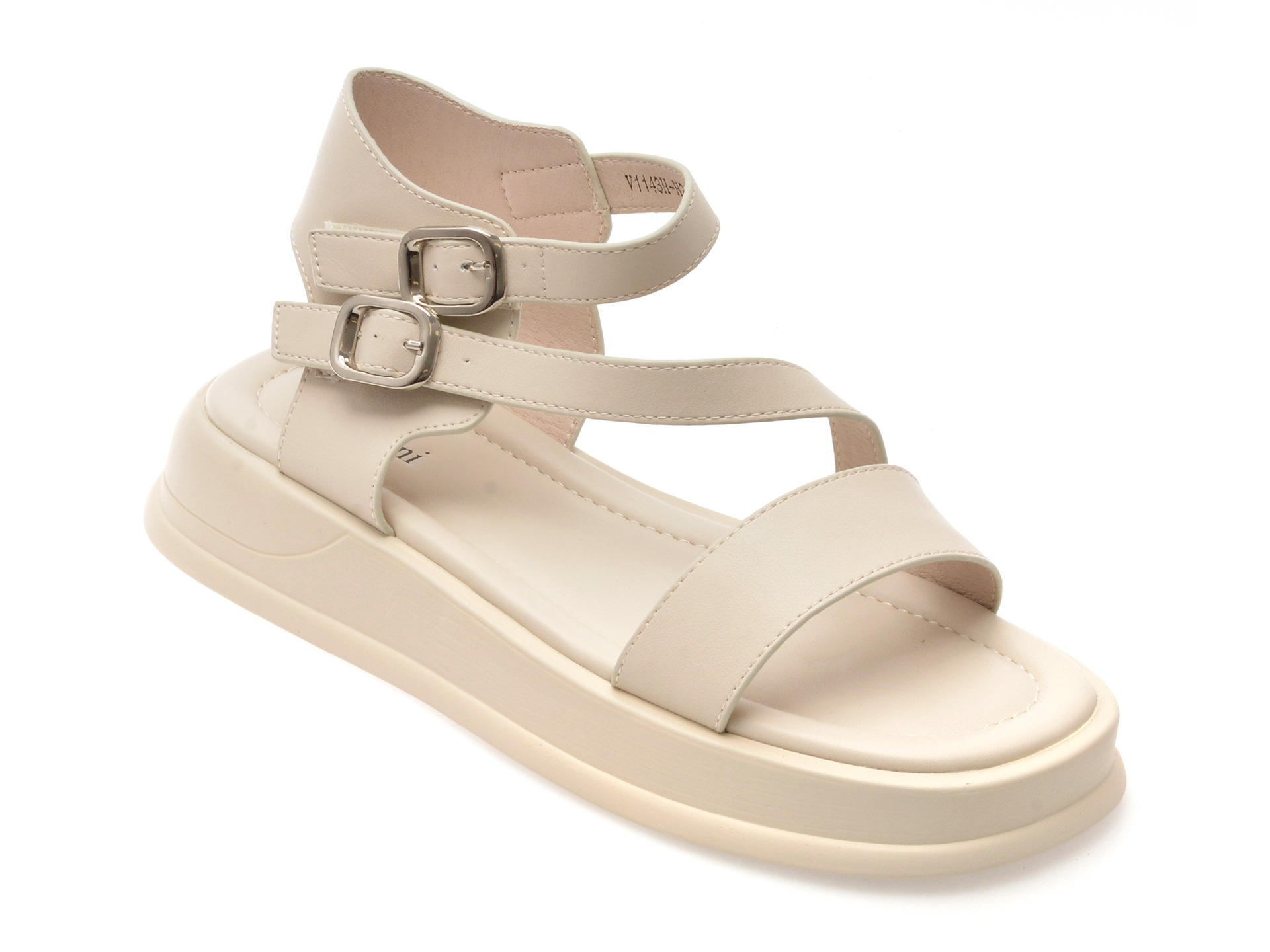 Sandale FLAVIA PASSINI albe, 1143H28, din piele naturala 1 Sandale FLAVIA PASSINI albe