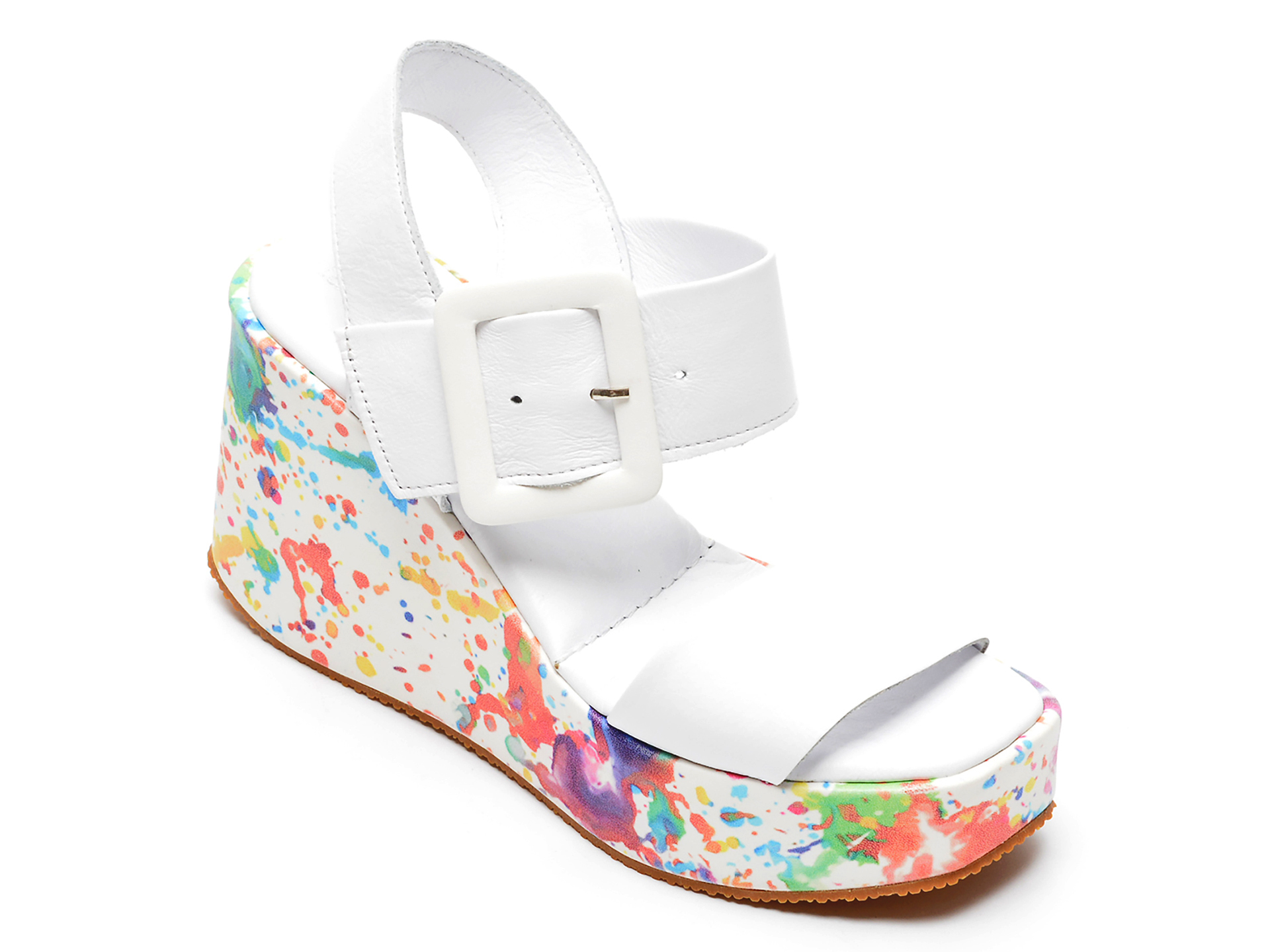 Sandale FLAVIA PASSINI albe, 130201, din piele naturala 1 Sandale FLAVIA PASSINI albe