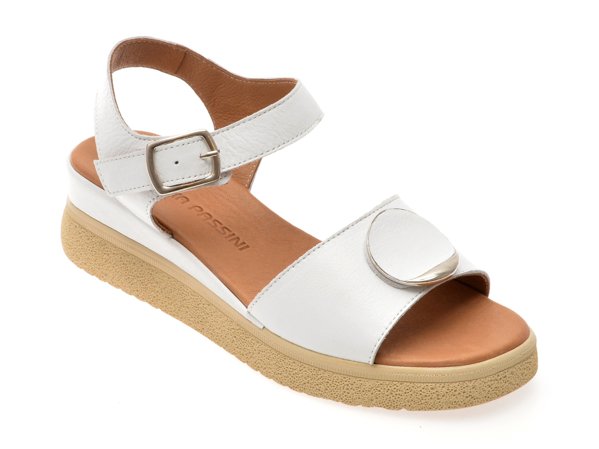 Sandale FLAVIA PASSINI albe, 13221, din piele naturala 1 Sandale FLAVIA PASSINI albe