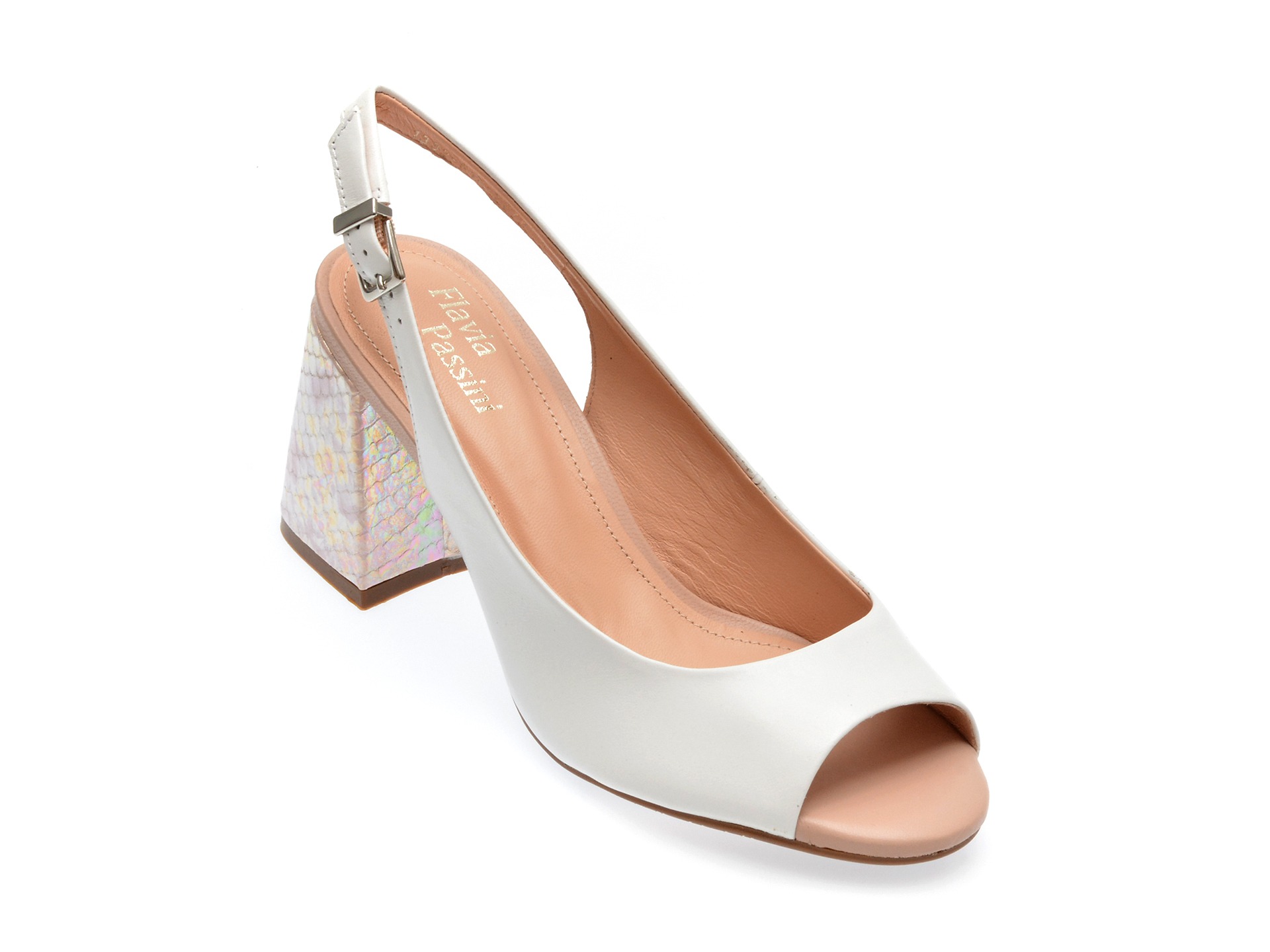 Sandale FLAVIA PASSINI albe, 1332757, din piele naturala 1 Sandale FLAVIA PASSINI albe