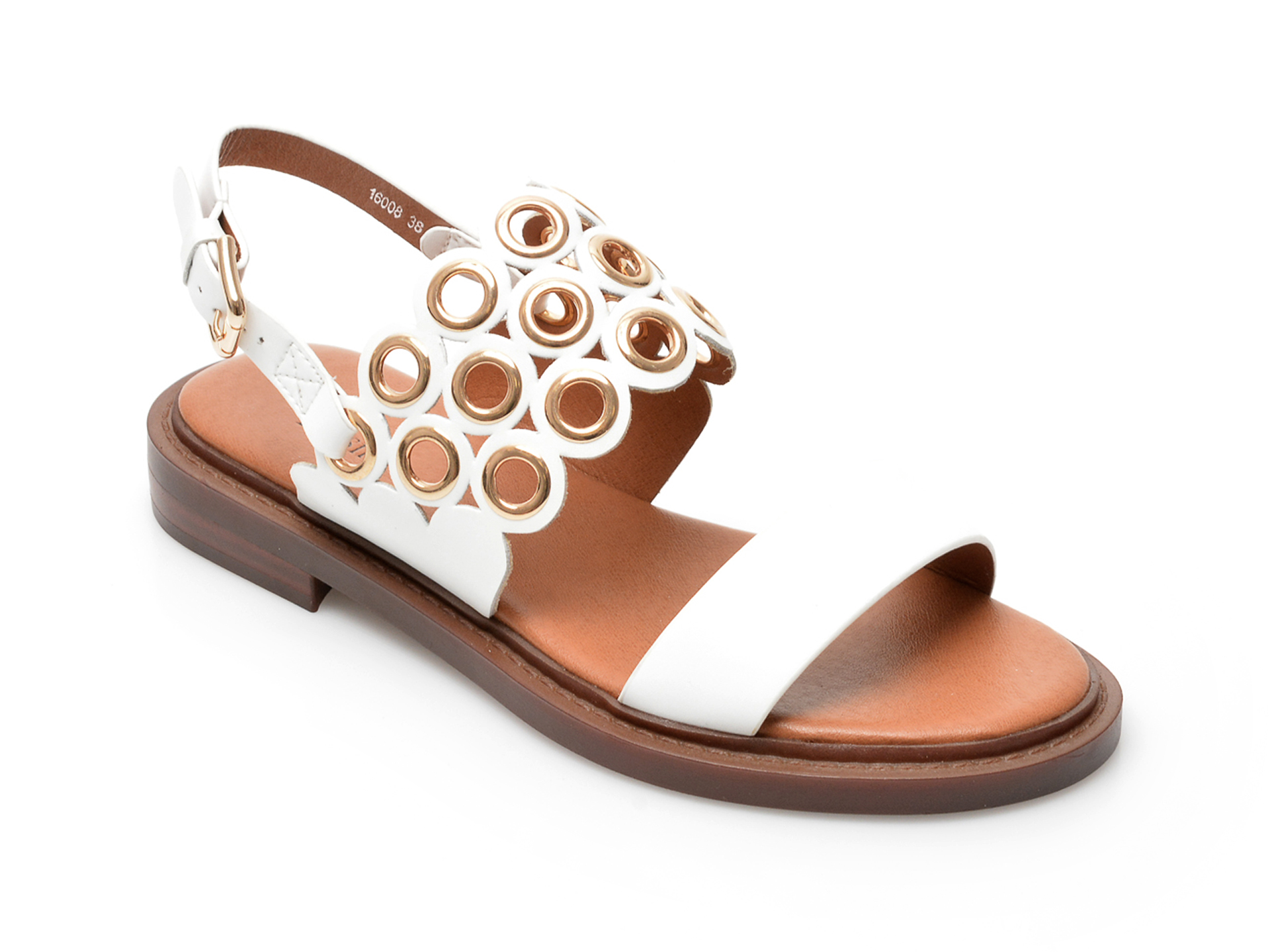 Sandale FLAVIA PASSINI albe, 16008, din piele naturala 1 Sandale FLAVIA PASSINI albe