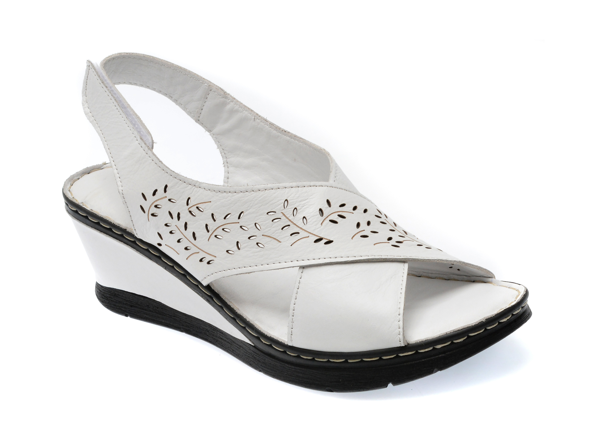 Sandale FLAVIA PASSINI albe, 1660, din piele naturala 1 Sandale FLAVIA PASSINI albe