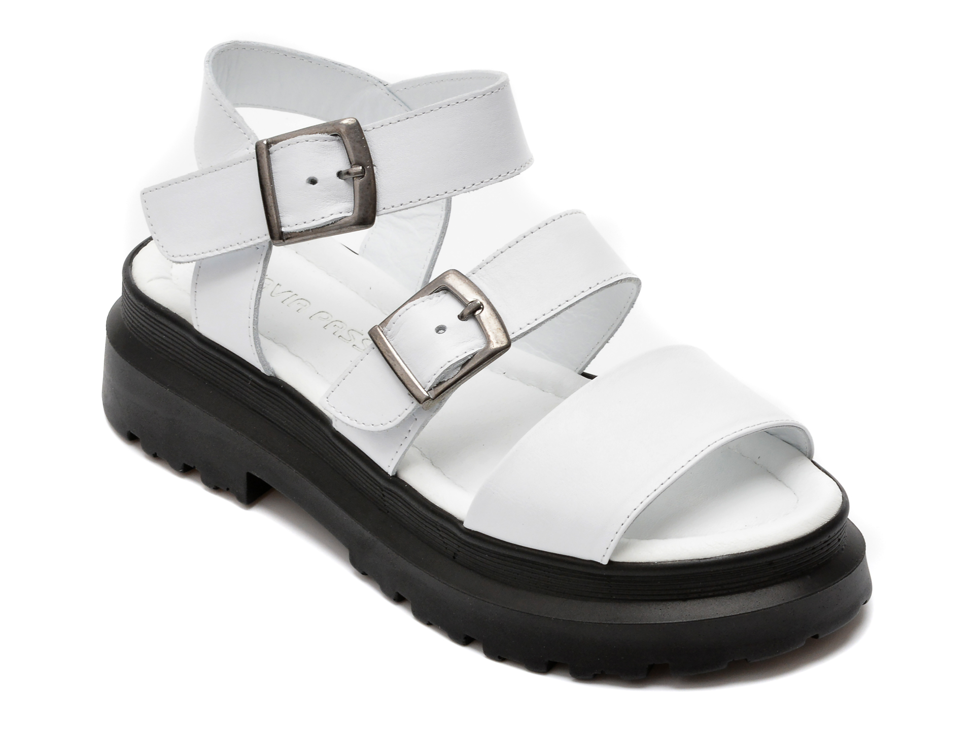 Sandale FLAVIA PASSINI albe, 196023, din piele naturala 1 Sandale FLAVIA PASSINI albe