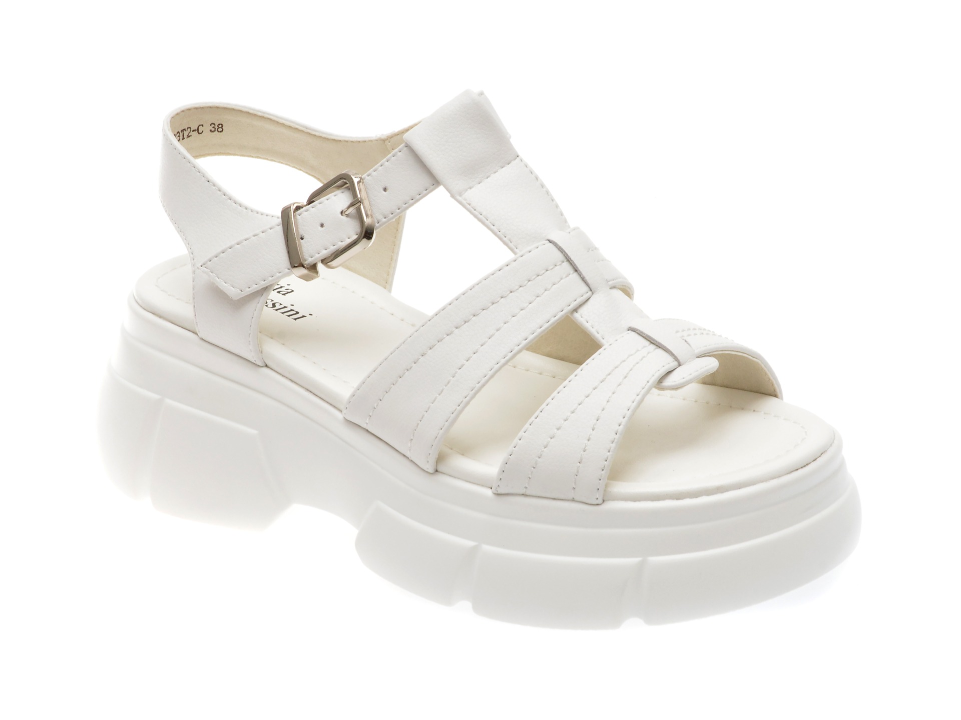 Sandale FLAVIA PASSINI albe, 20103T2, din piele naturala 1 Sandale FLAVIA PASSINI albe