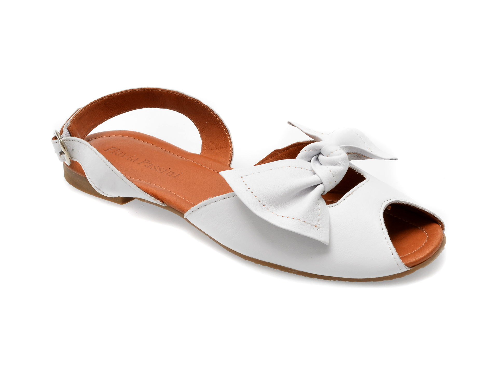 Sandale FLAVIA PASSINI albe, 2032, din piele naturala 1 Sandale FLAVIA PASSINI albe