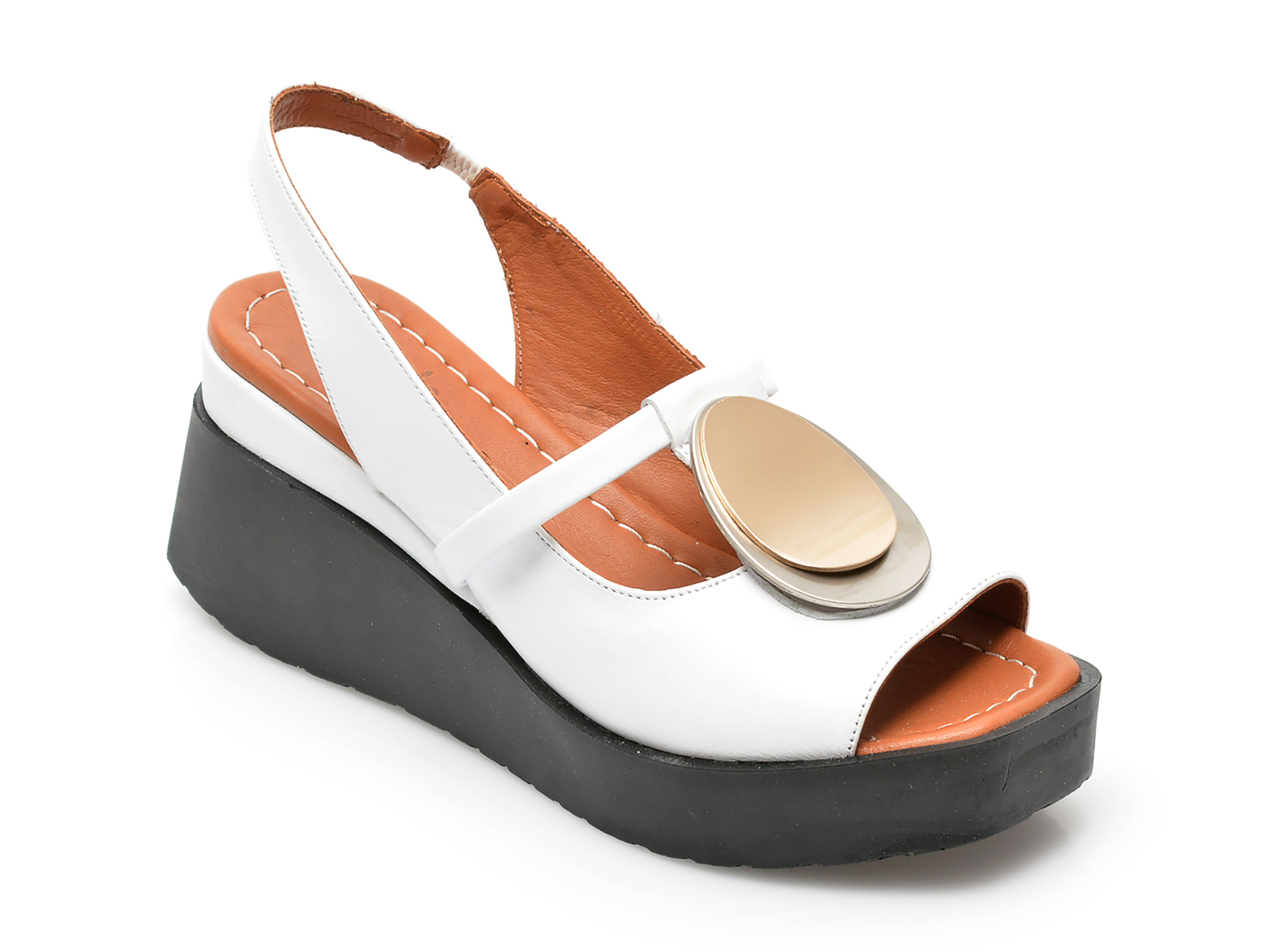 Sandale FLAVIA PASSINI albe, 22045, din piele naturala 1 Sandale FLAVIA PASSINI albe