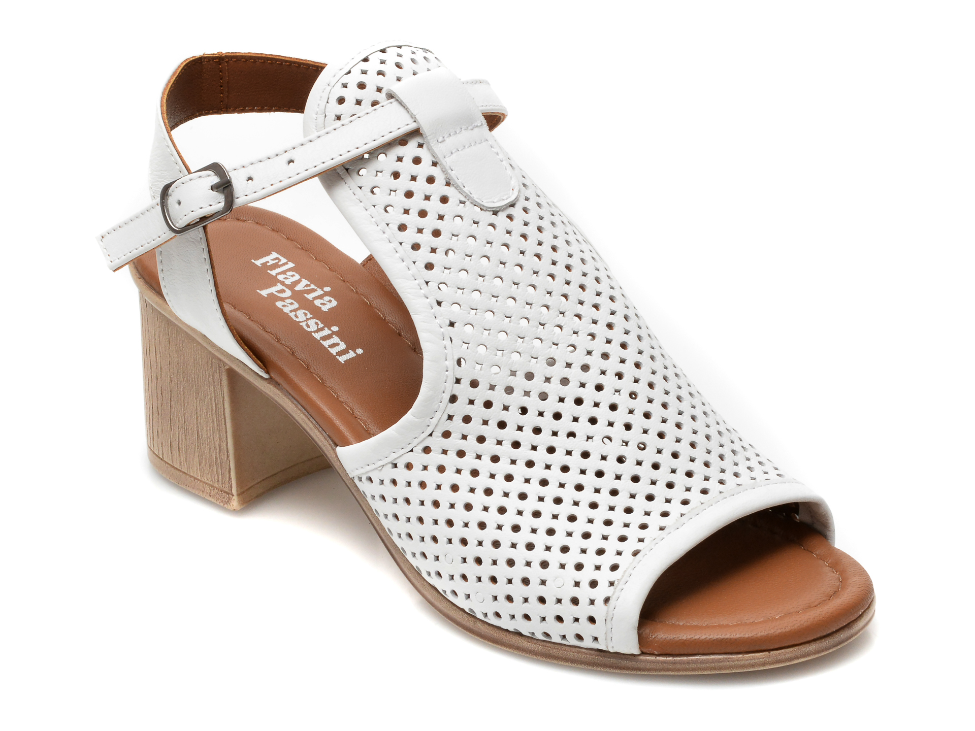 Sandale FLAVIA PASSINI albe, 22119, din piele naturala 1 Sandale FLAVIA PASSINI albe