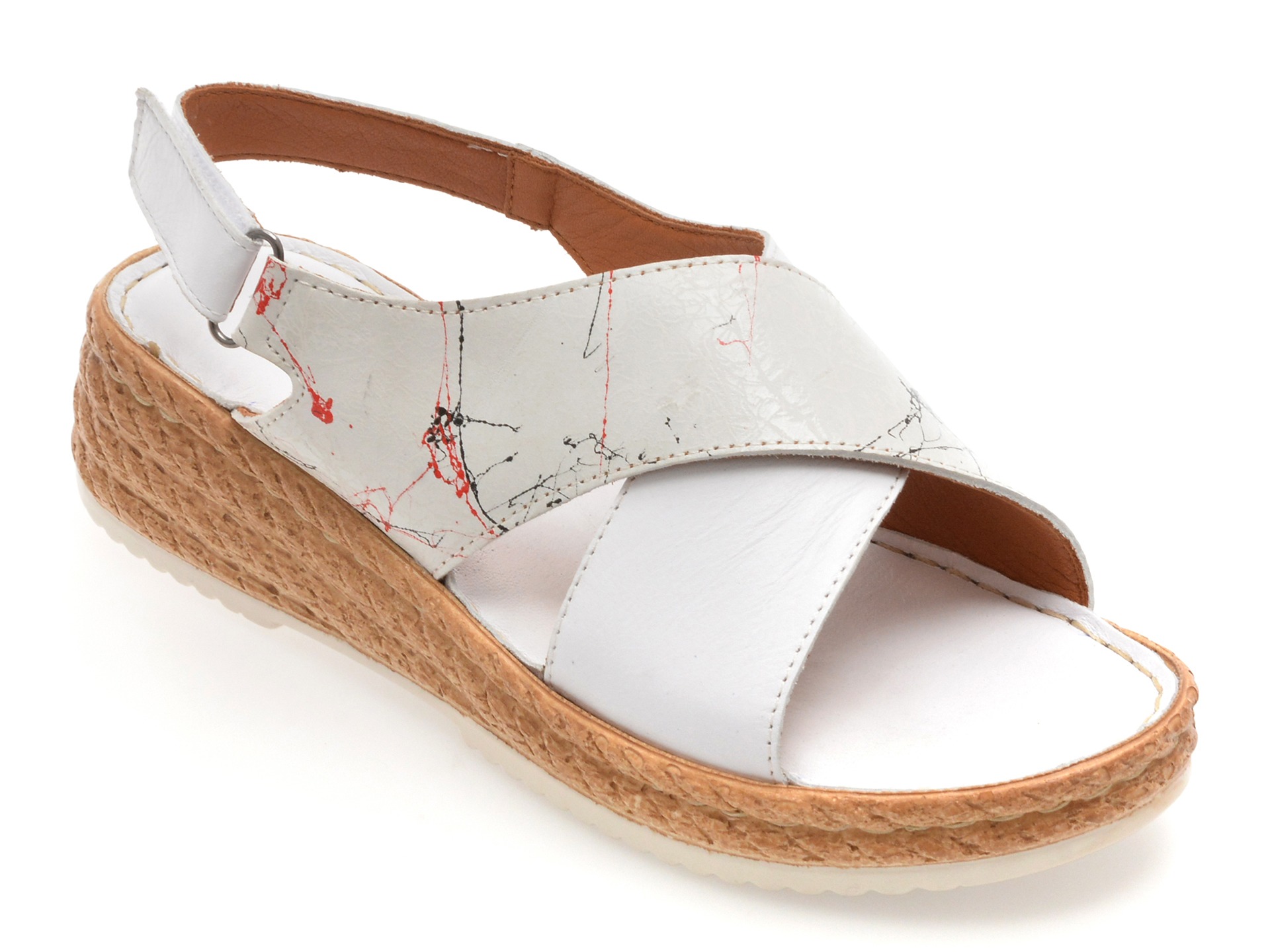 Sandale FLAVIA PASSINI albe, 2615, din piele naturala 1 Sandale FLAVIA PASSINI albe