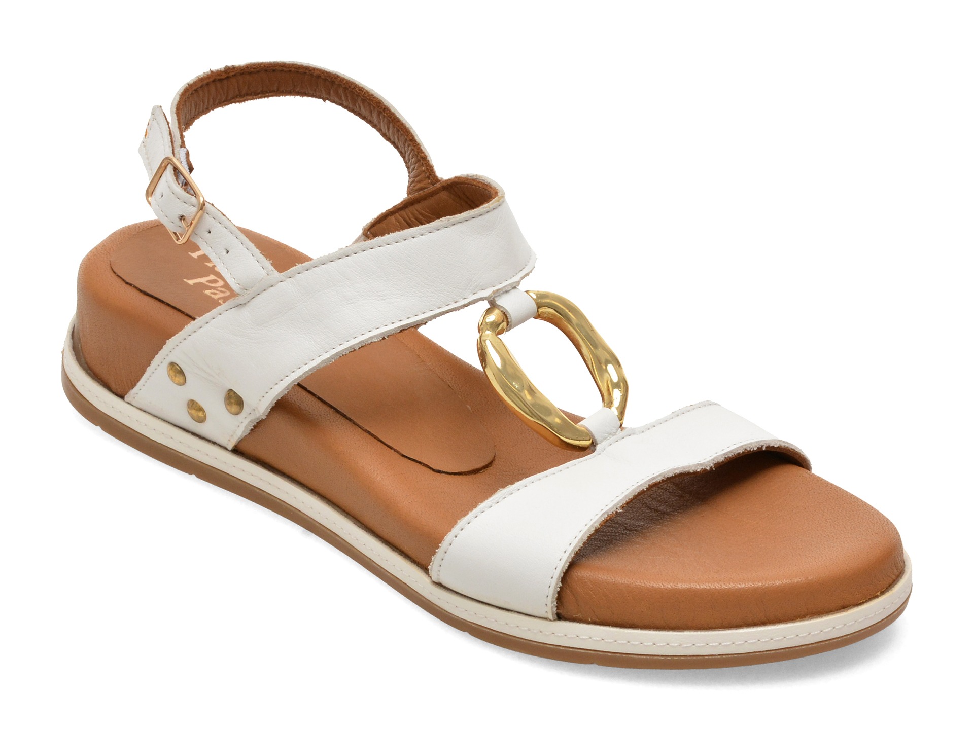 Sandale FLAVIA PASSINI albe, 28265, din piele naturala 1 Sandale FLAVIA PASSINI albe