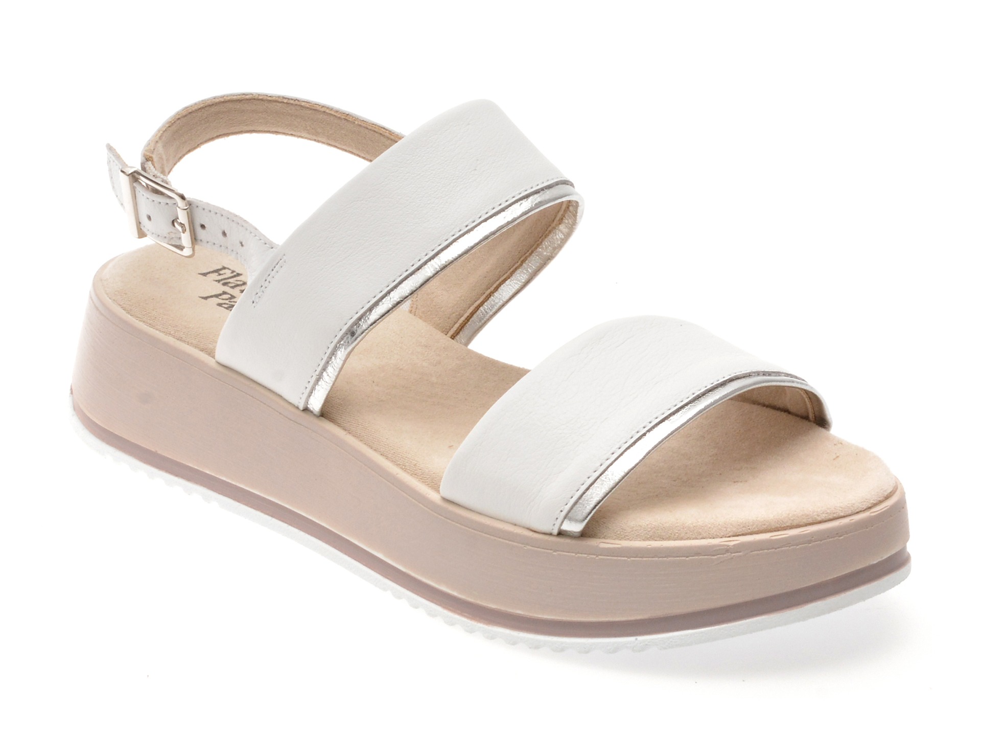 Sandale FLAVIA PASSINI albe, 28700, din piele naturala 1 Sandale FLAVIA PASSINI albe