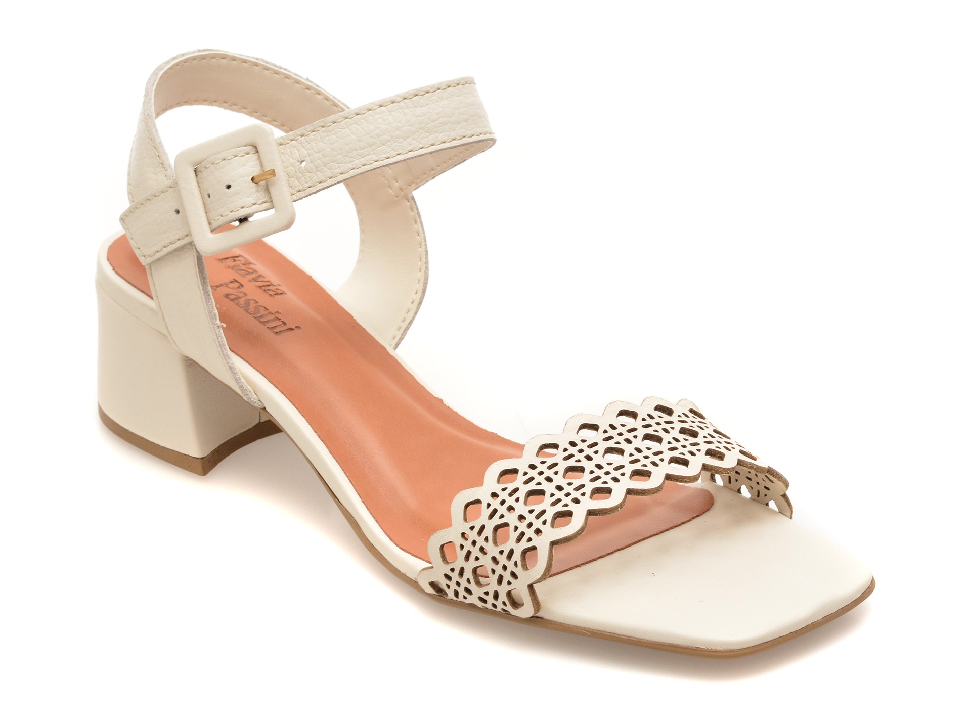 Sandale FLAVIA PASSINI albe, 374002, din piele naturala 1 Sandale FLAVIA PASSINI albe