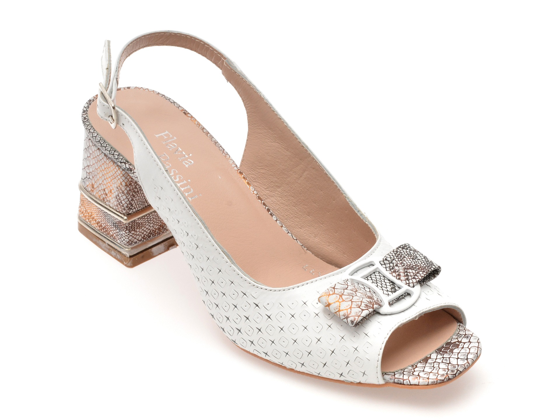 Sandale FLAVIA PASSINI albe, 4411594, din piele naturala 1 Sandale FLAVIA PASSINI albe