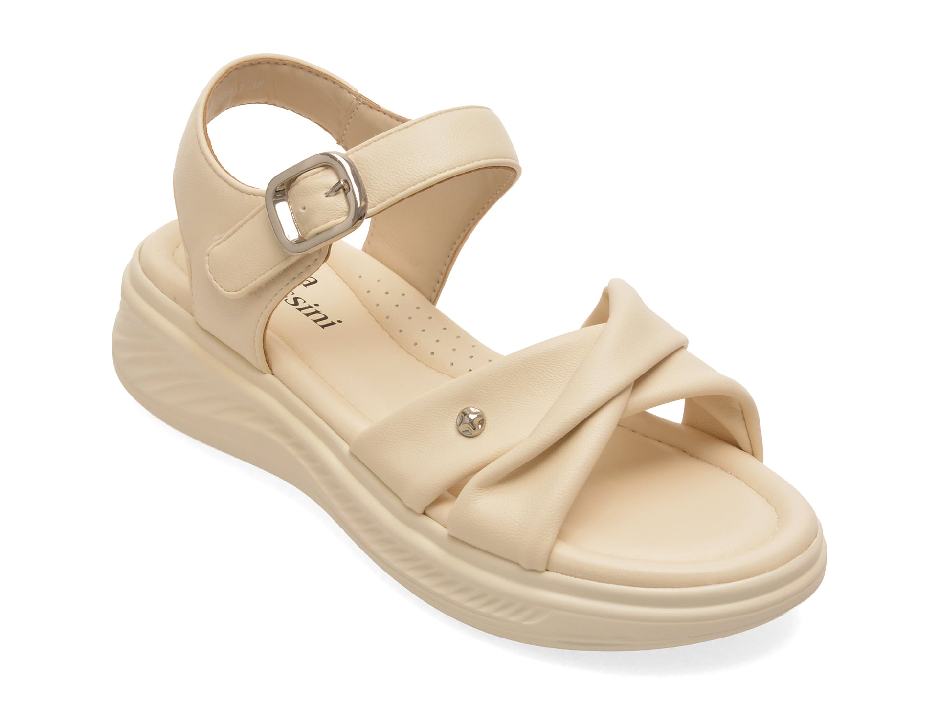Sandale FLAVIA PASSINI albe, 53911, din piele ecologica 1 Sandale FLAVIA PASSINI albe