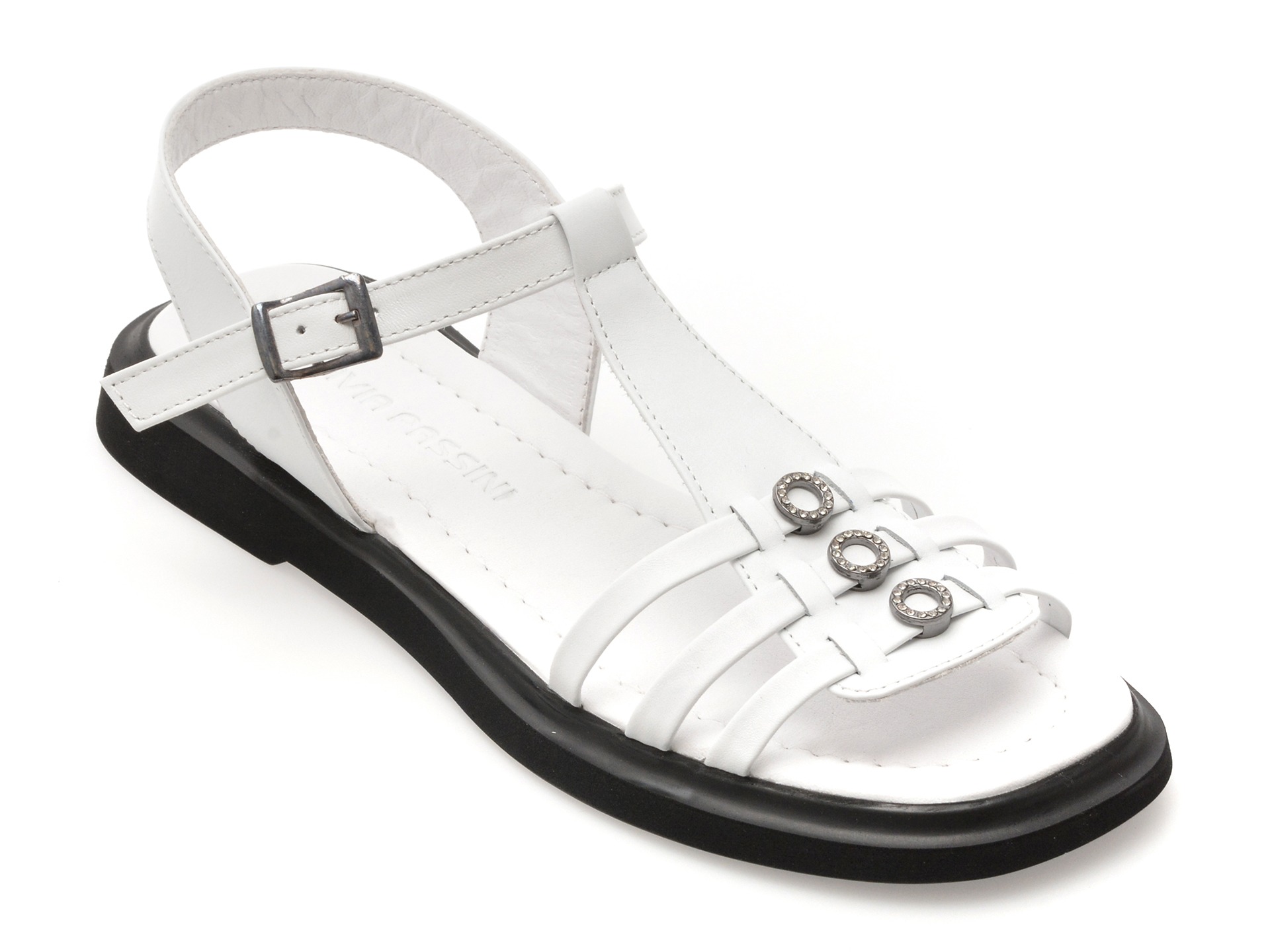 Sandale FLAVIA PASSINI albe, 55275, din piele naturala 1 Sandale FLAVIA PASSINI albe