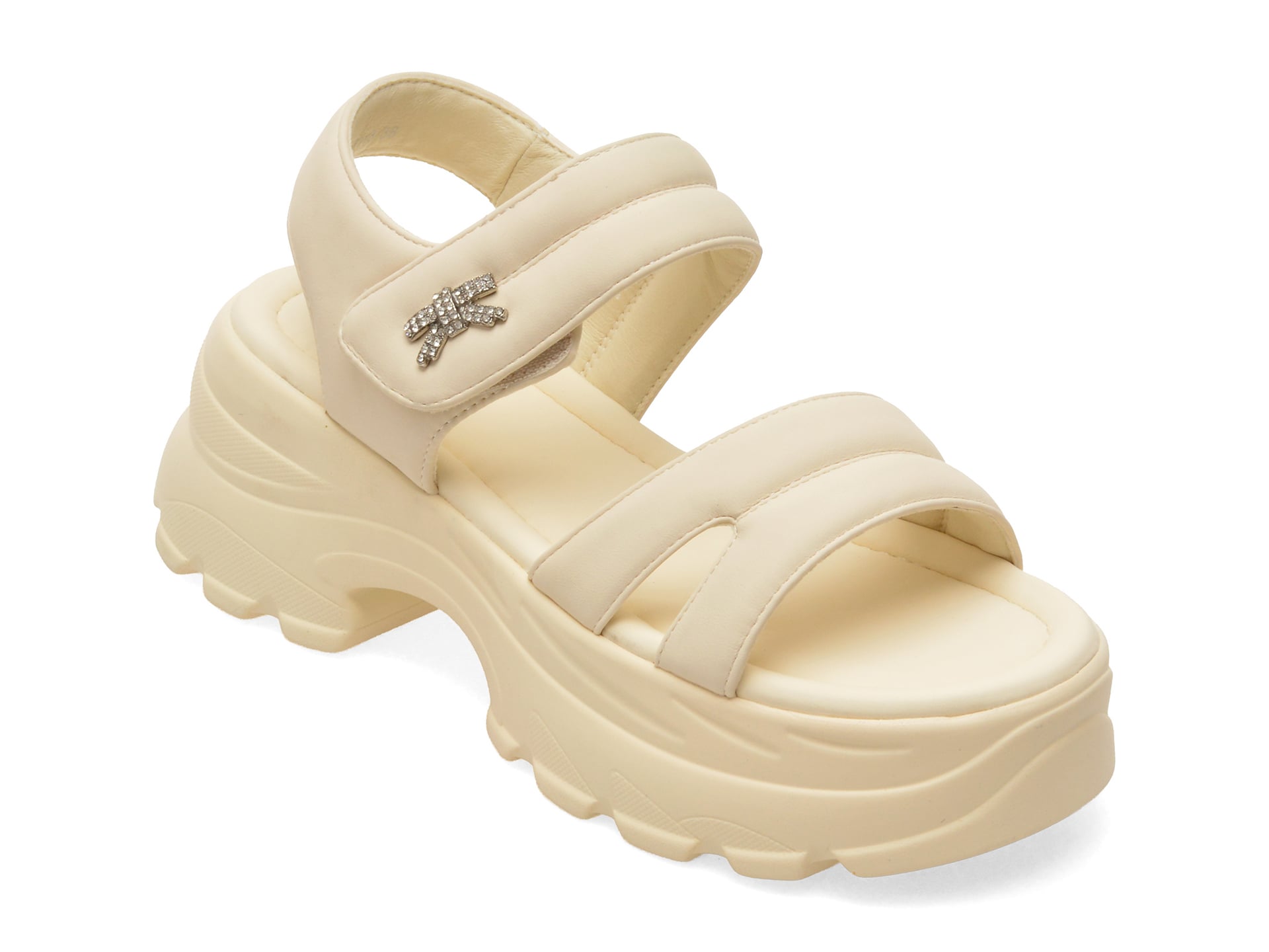 Sandale FLAVIA PASSINI albe, 57113, din piele ecologica 1 Sandale FLAVIA PASSINI albe