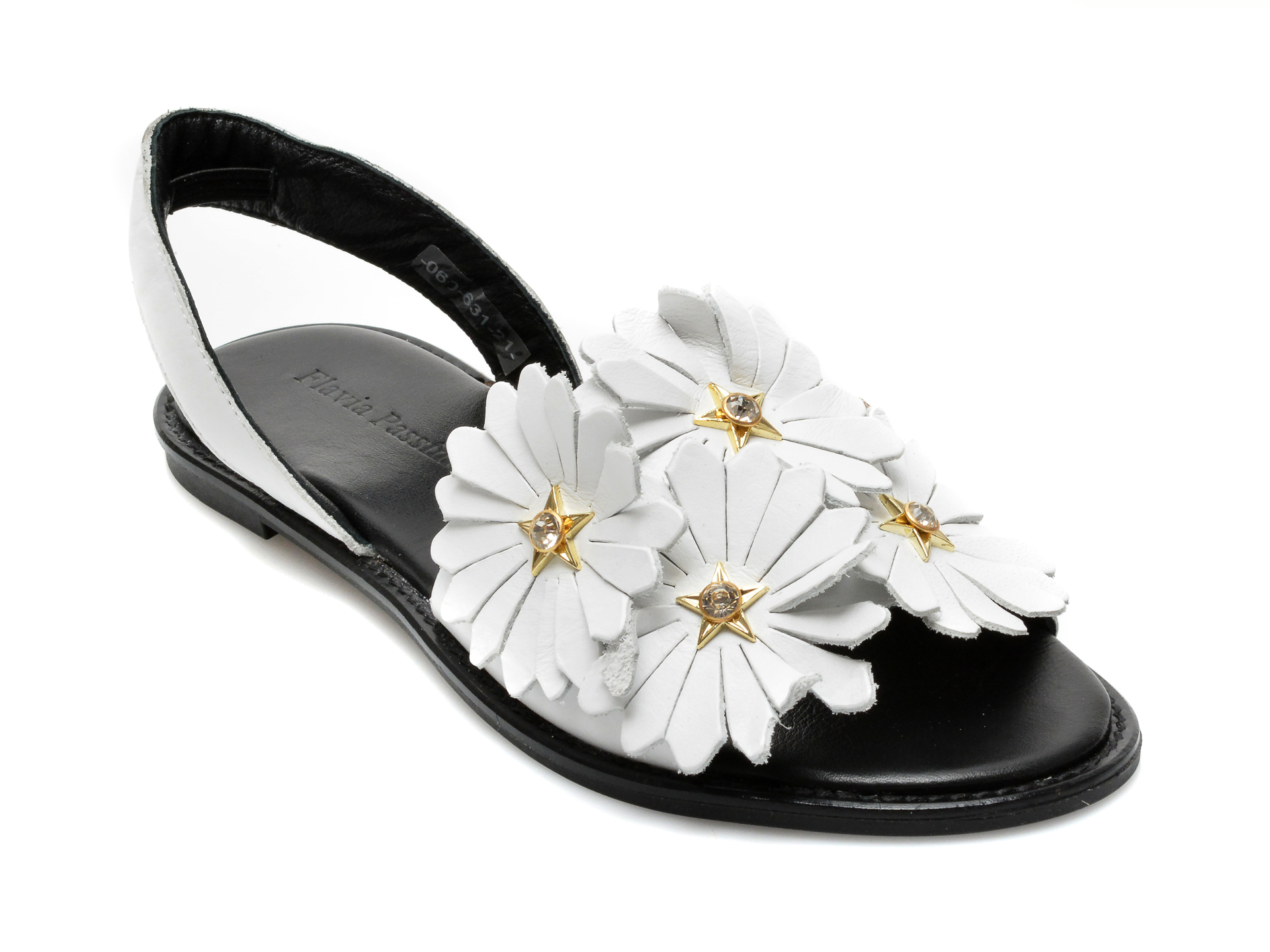Sandale FLAVIA PASSINI albe, 60631, din piele naturala 1 Sandale FLAVIA PASSINI albe