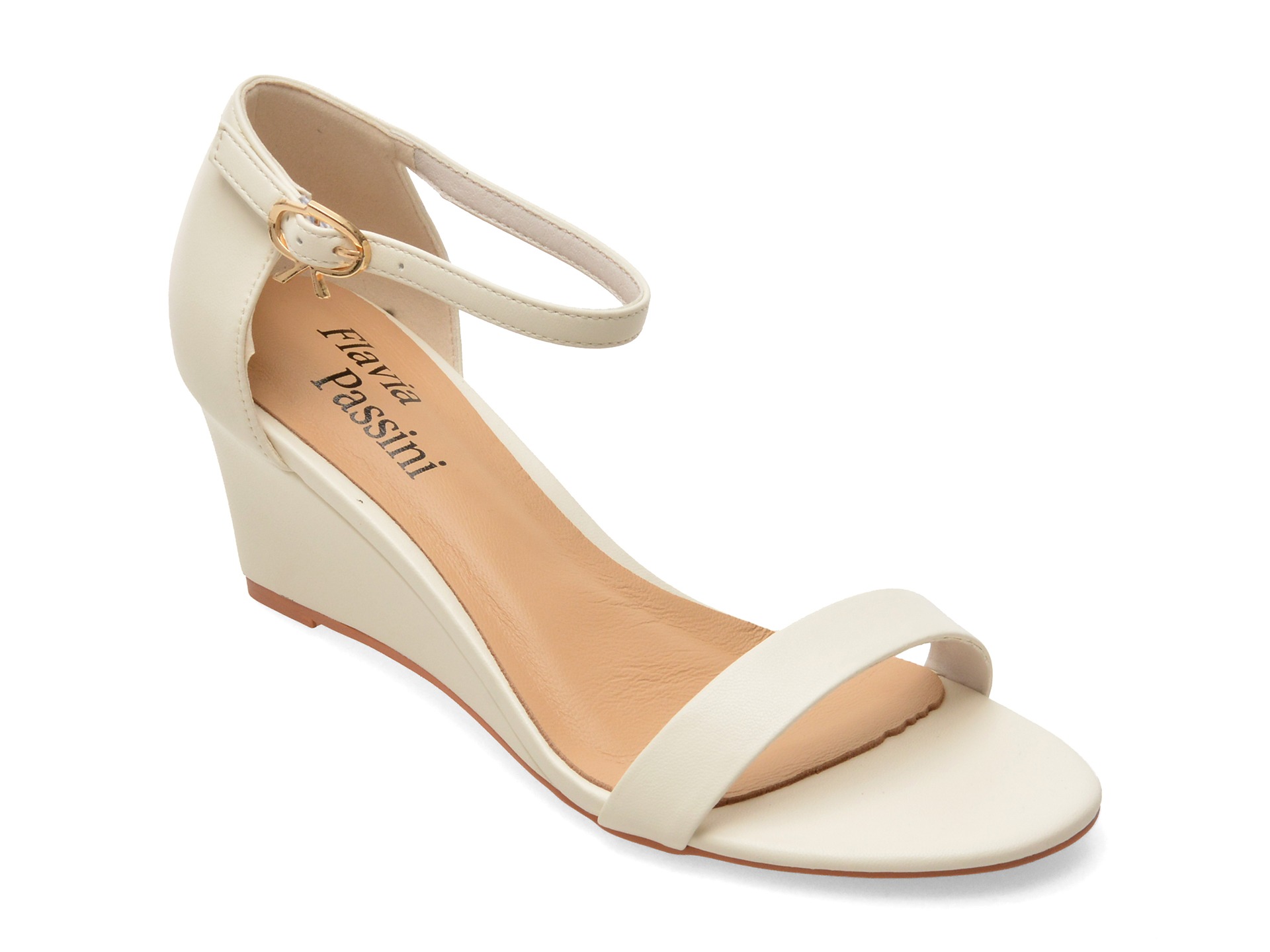 Sandale FLAVIA PASSINI albe, 610545, din piele naturala 1 Sandale FLAVIA PASSINI albe