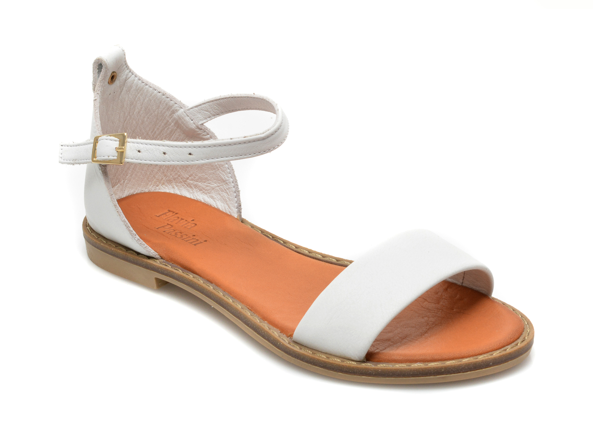 Sandale FLAVIA PASSINI albe, 666, din piele naturala 1 Sandale FLAVIA PASSINI albe