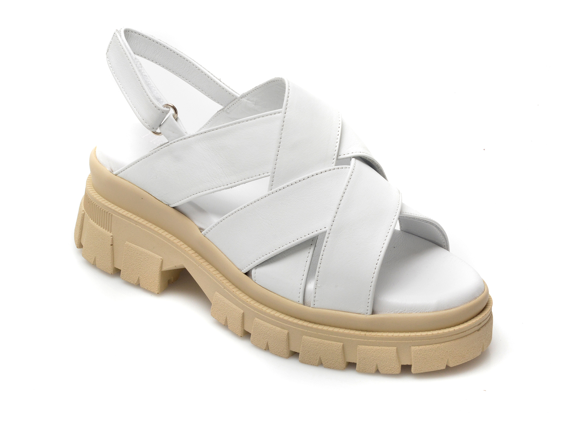 Sandale FLAVIA PASSINI albe, 7011, din piele naturala 1 Sandale FLAVIA PASSINI albe