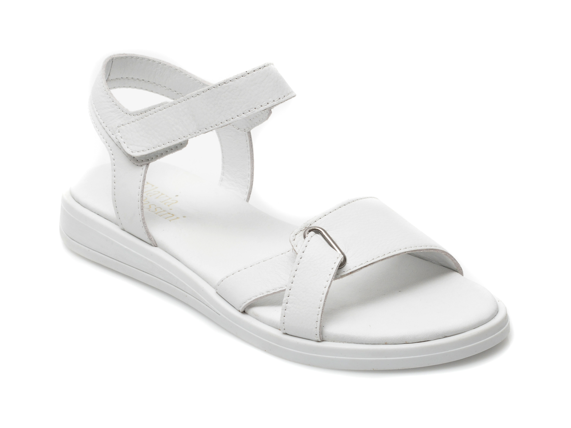 Sandale FLAVIA PASSINI albe, 8055, din piele naturala 1 Sandale FLAVIA PASSINI albe