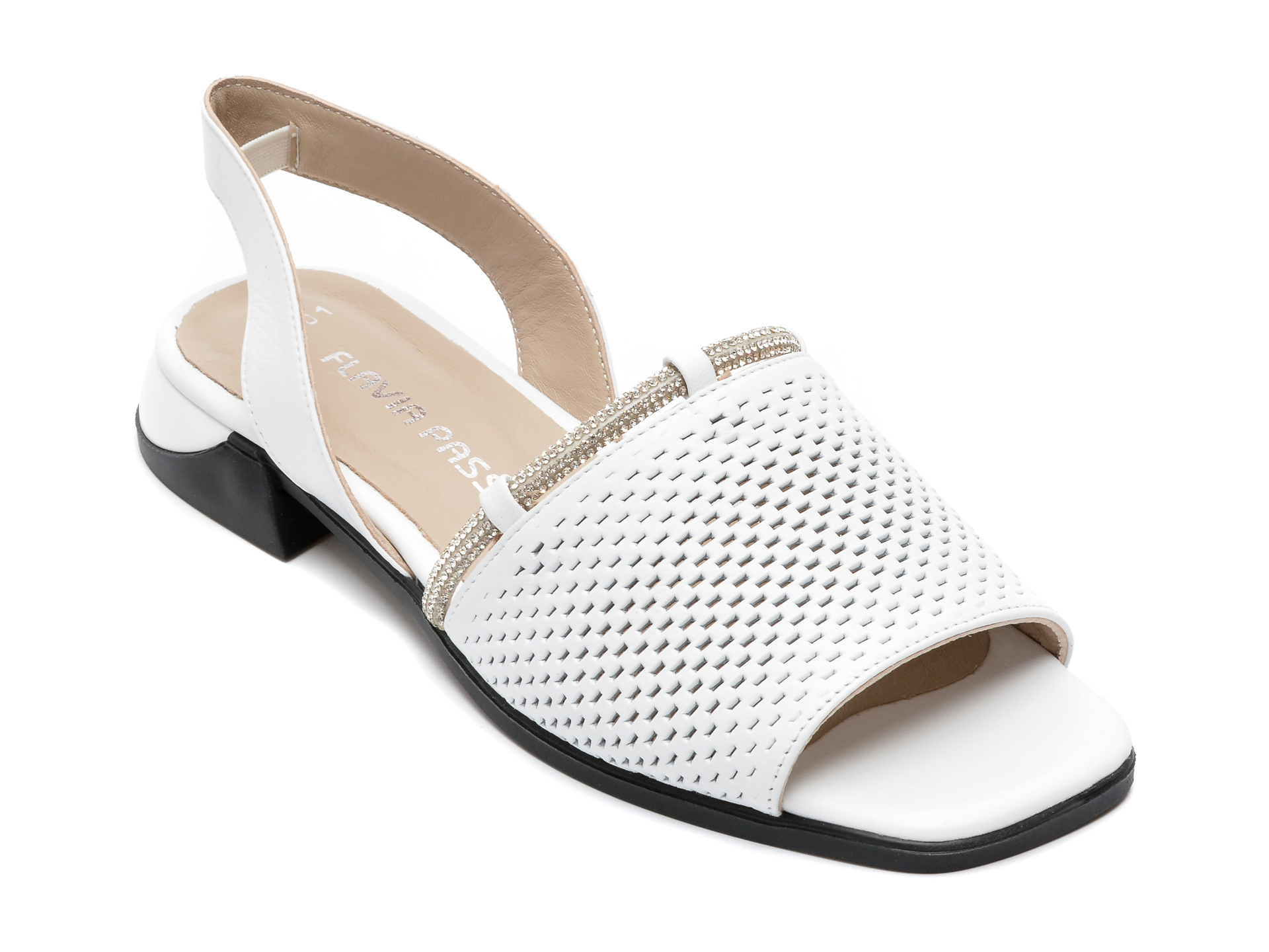 Sandale FLAVIA PASSINI albe, 9327, din piele naturala 1 Sandale FLAVIA PASSINI albe