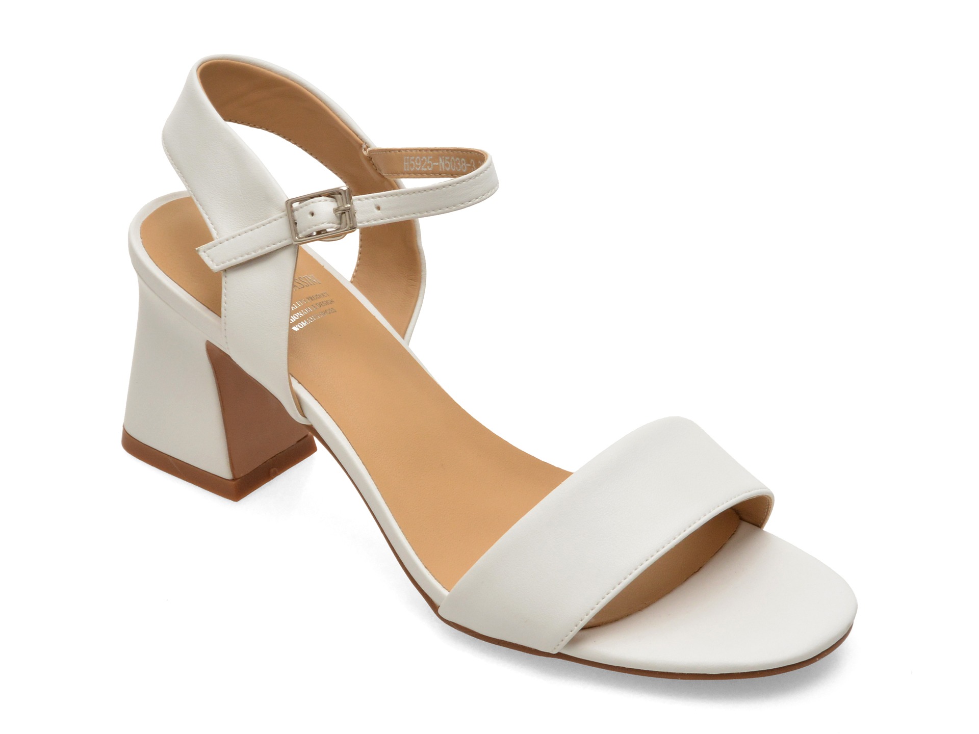 Sandale FLAVIA PASSINI albe, H5925, din piele naturala 1 Sandale FLAVIA PASSINI albe