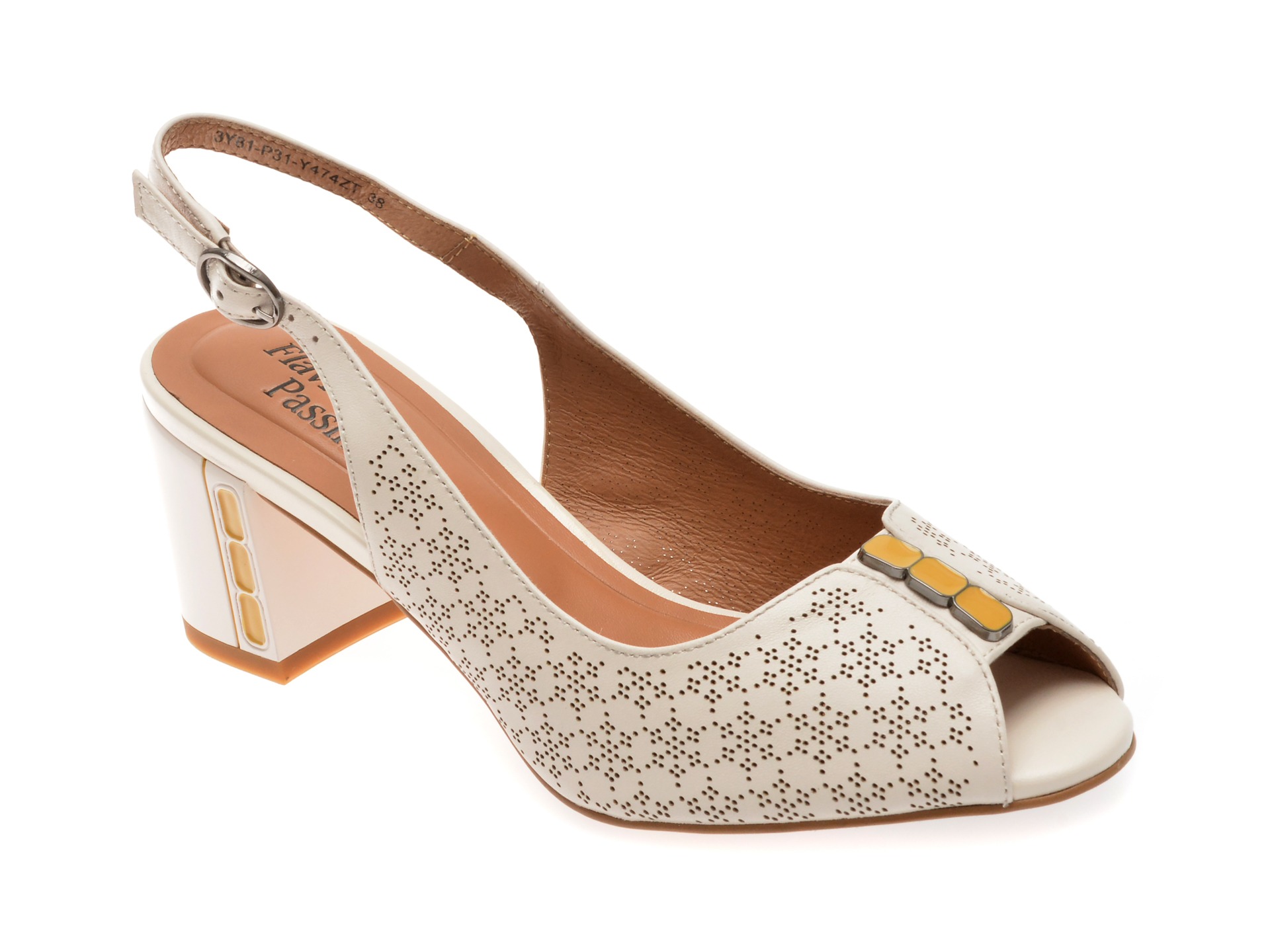 Sandale FLAVIA PASSINI albe, P31, din piele naturala 1 Sandale FLAVIA PASSINI albe