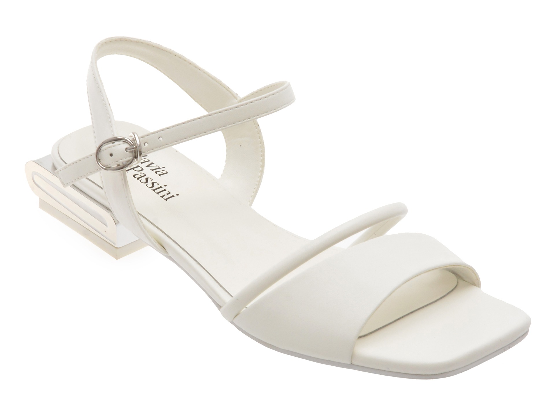 Sandale FLAVIA PASSINI albe, Q2716, din piele naturala 1 Sandale FLAVIA PASSINI albe