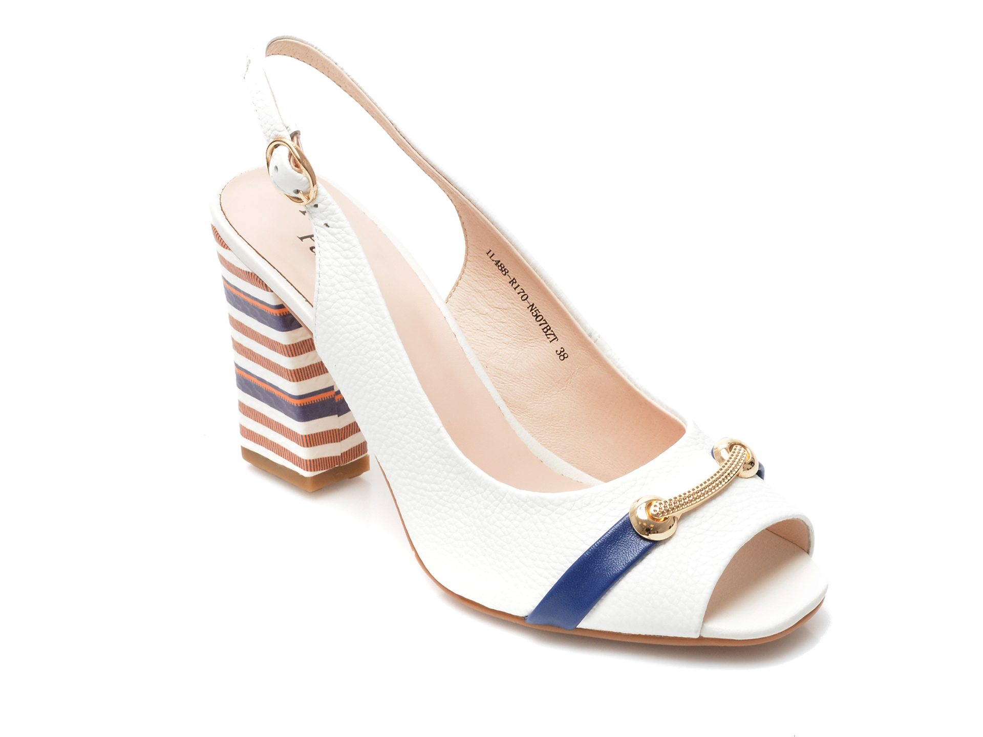 Sandale FLAVIA PASSINI albe, R170, din piele naturala 1 Sandale FLAVIA PASSINI albe