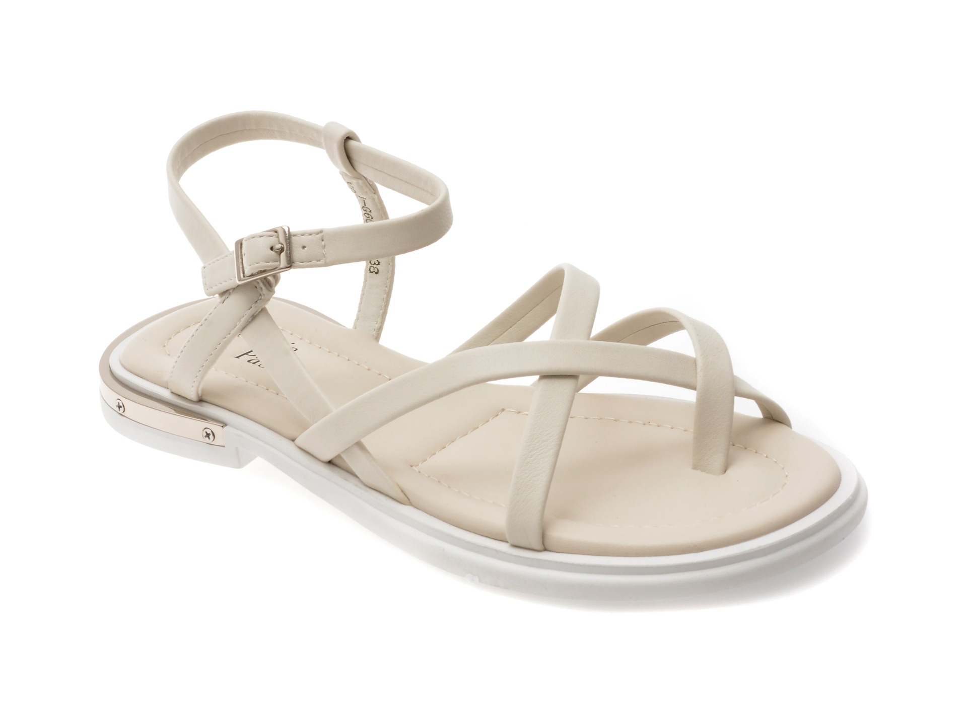 Sandale FLAVIA PASSINI albe, V951G60, din piele naturala 1 Sandale FLAVIA PASSINI albe