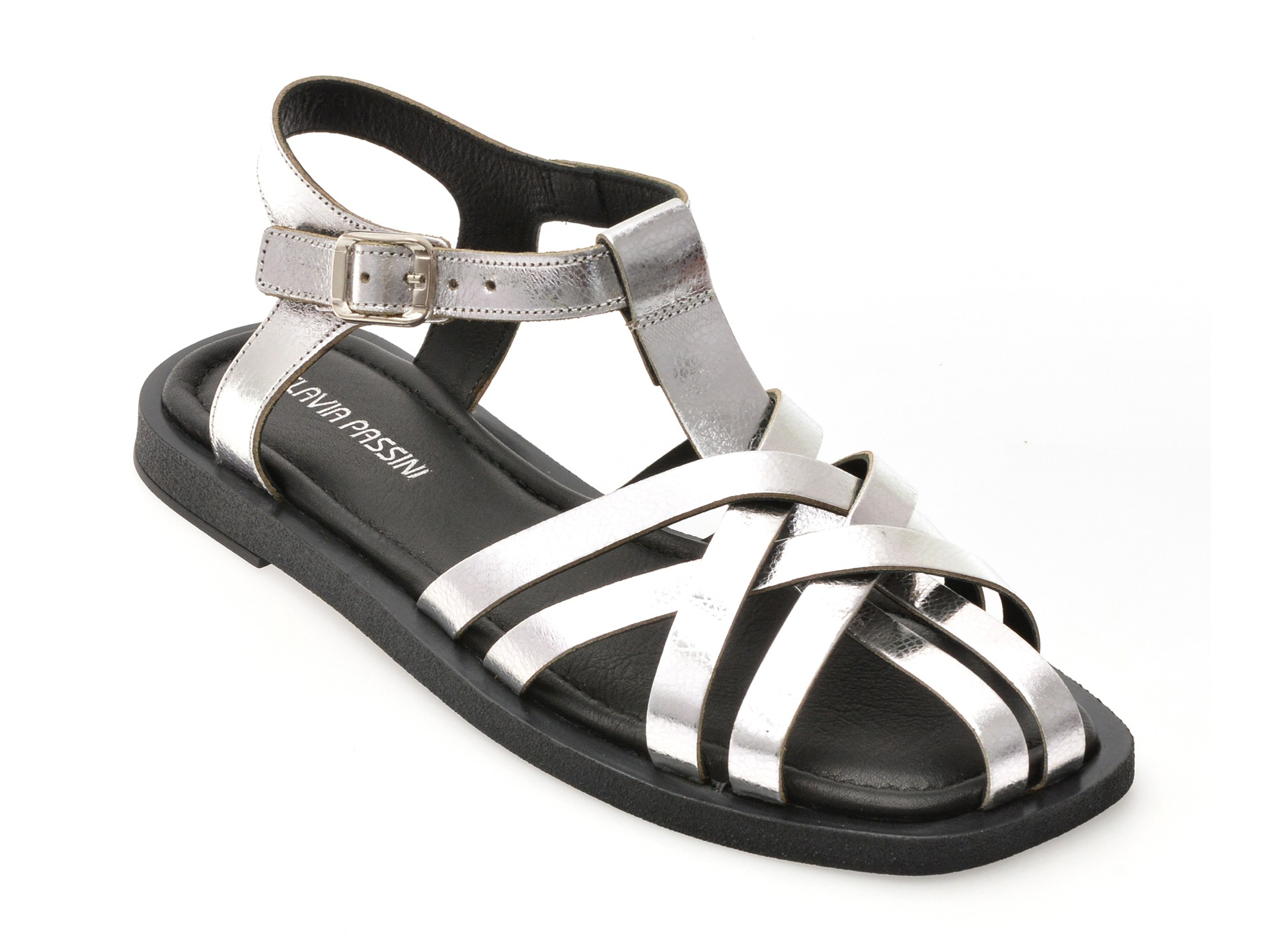 Sandale FLAVIA PASSINI argintii, 203M525, din piele naturala 1 Sandale FLAVIA PASSINI argintii
