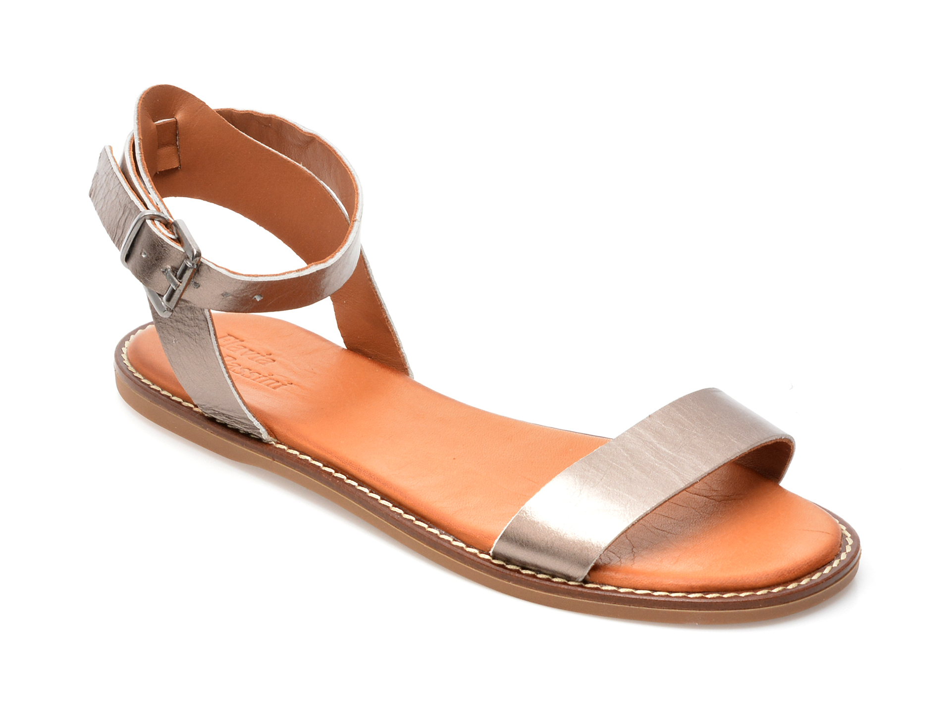 Sandale FLAVIA PASSINI argintii, 21177, din piele naturala 1 Sandale FLAVIA PASSINI argintii