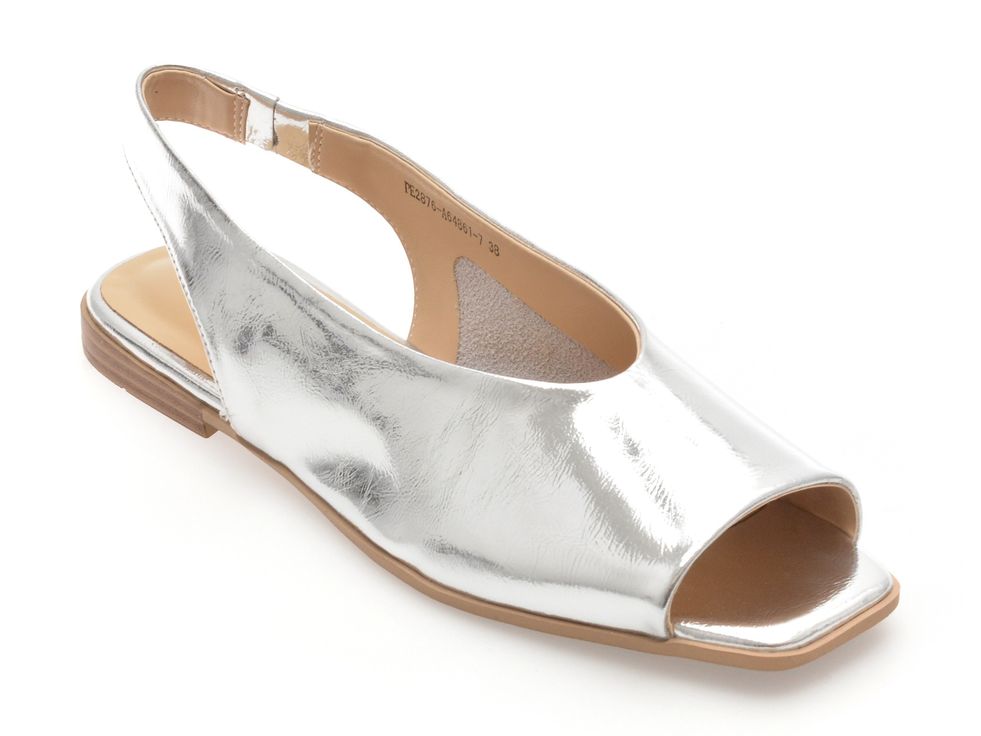 Sandale FLAVIA PASSINI argintii, 2876, din piele naturala 1 Sandale FLAVIA PASSINI argintii