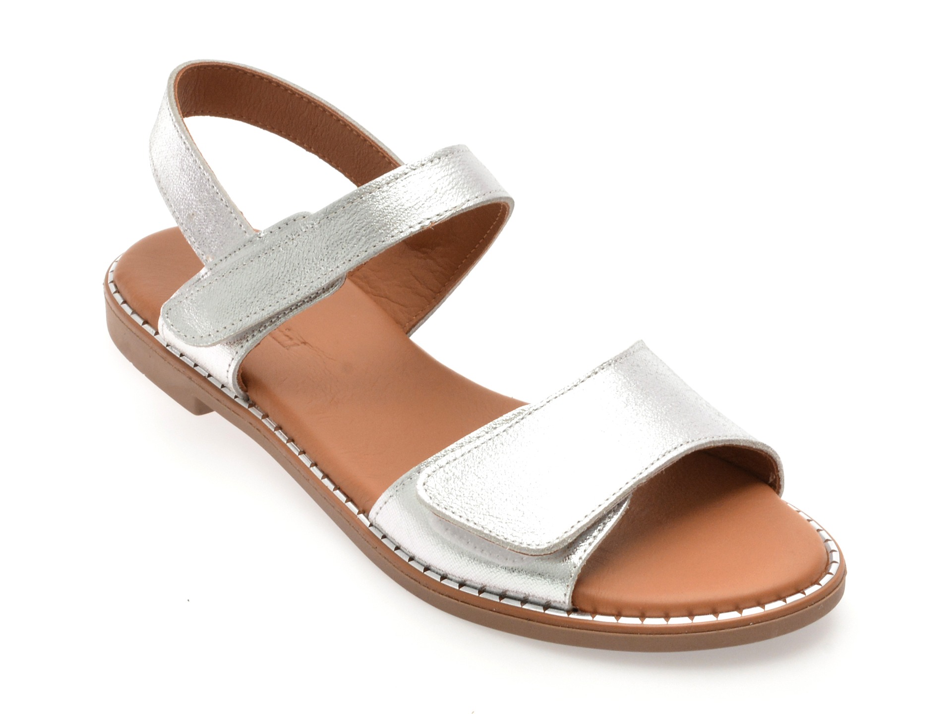 Sandale FLAVIA PASSINI argintii, 2921003, din piele naturala 1 Sandale FLAVIA PASSINI argintii