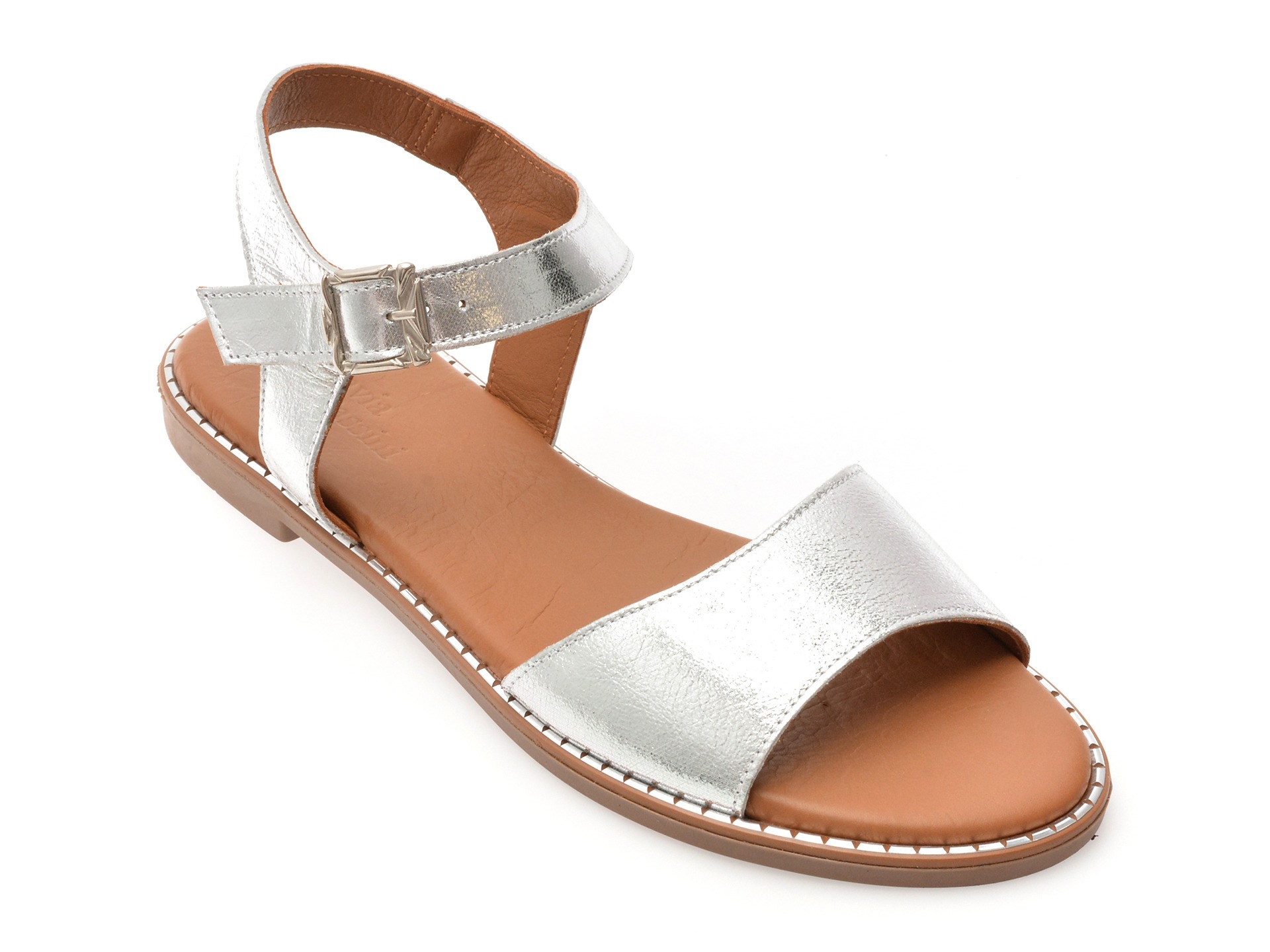 Sandale FLAVIA PASSINI argintii, 2921006, din piele naturala 1 Sandale FLAVIA PASSINI argintii