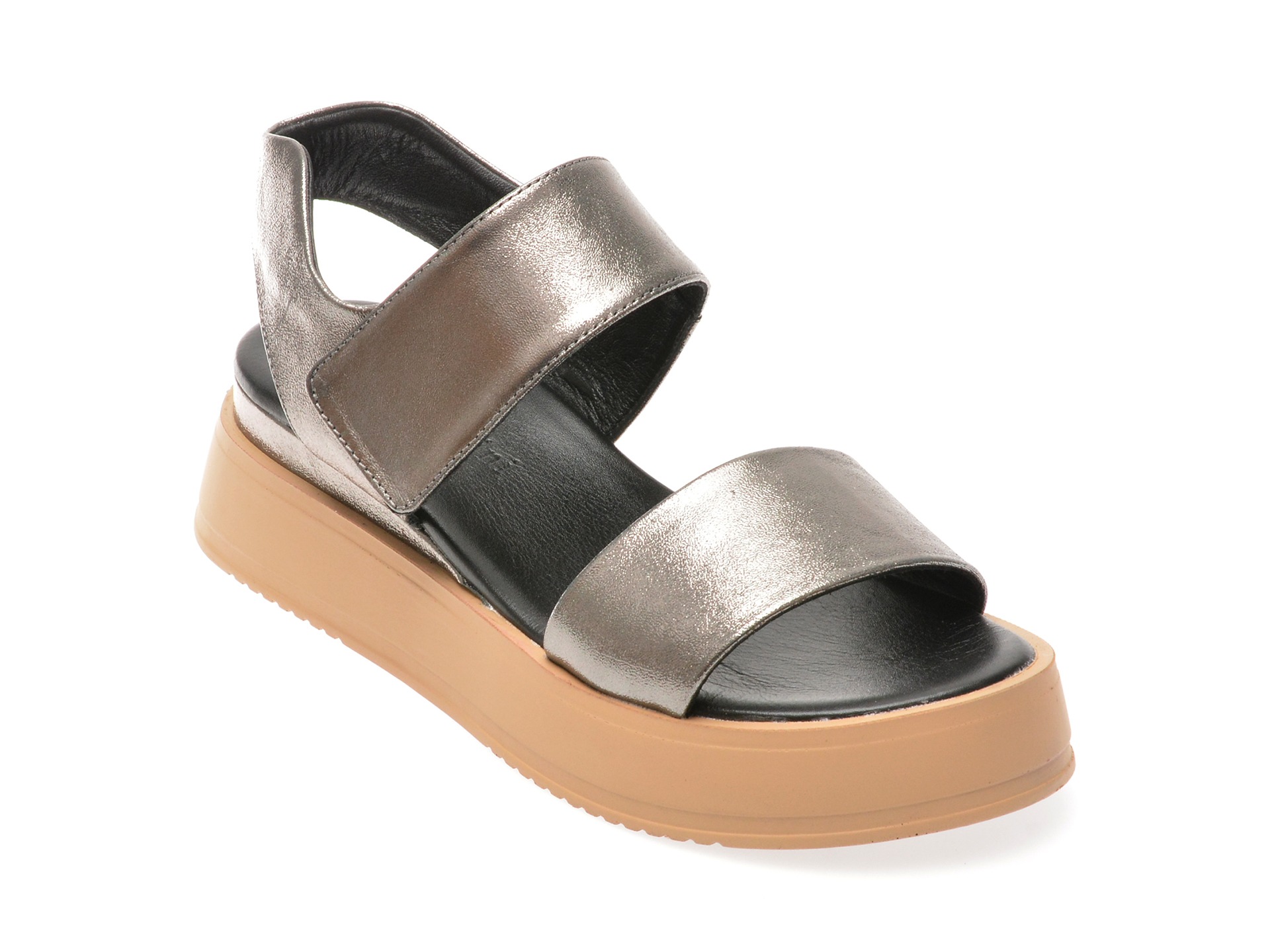 Sandale FLAVIA PASSINI argintii, 347973, din piele naturala 1 Sandale FLAVIA PASSINI argintii