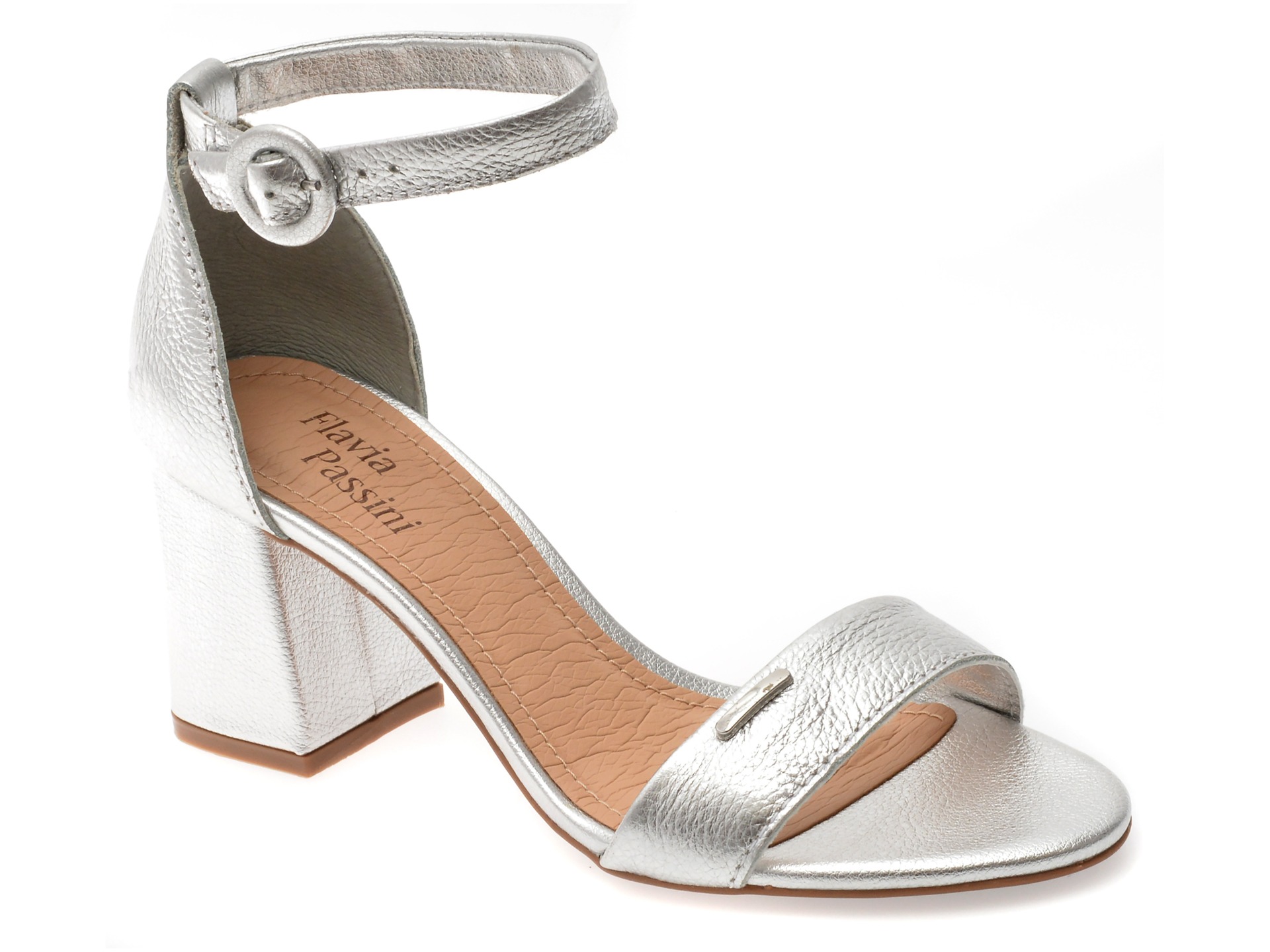 Sandale FLAVIA PASSINI argintii, 362501, din piele naturala 1 Sandale FLAVIA PASSINI argintii