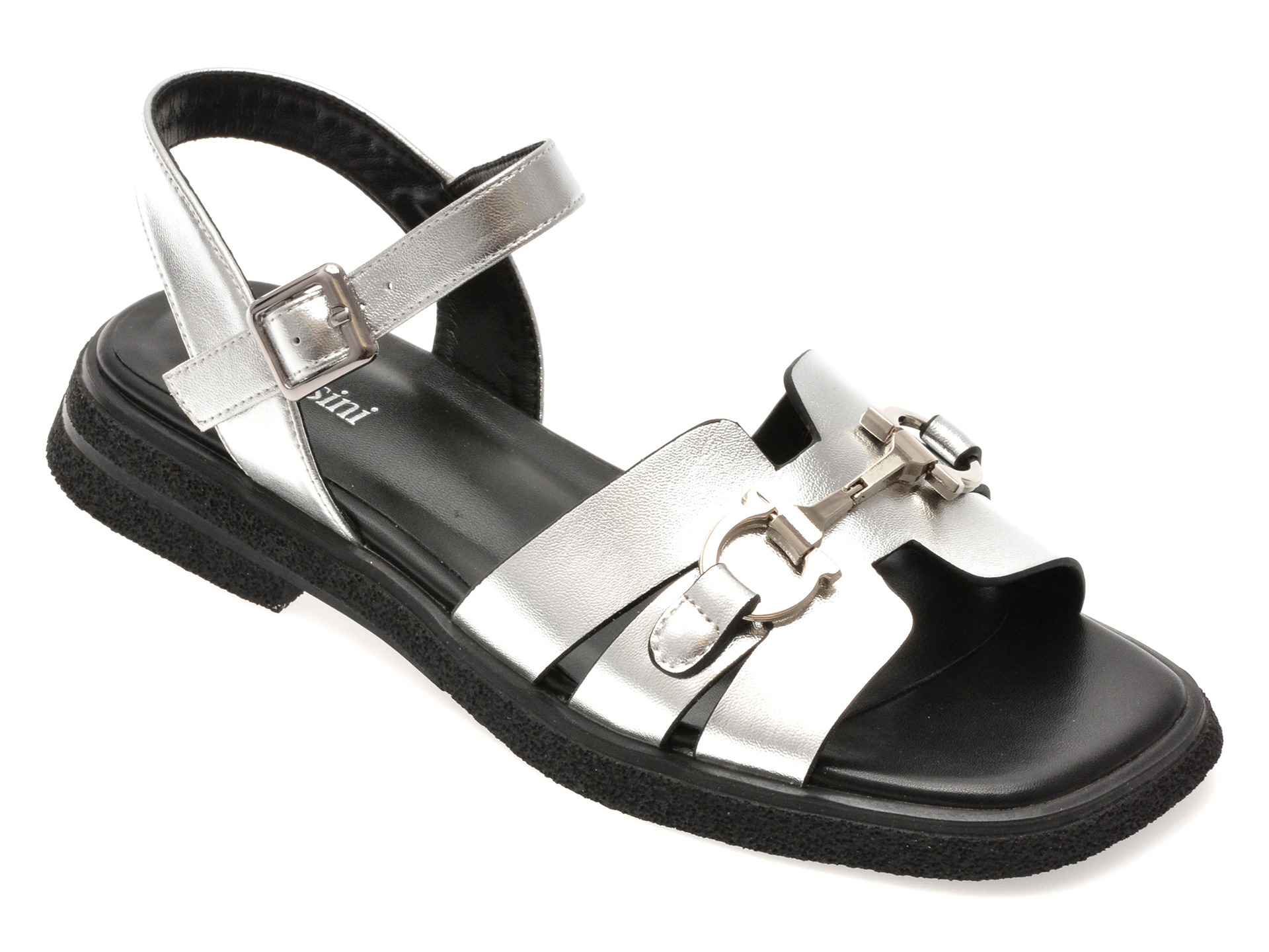 Sandale FLAVIA PASSINI argintii, 64650, din piele naturala 1 Sandale FLAVIA PASSINI argintii