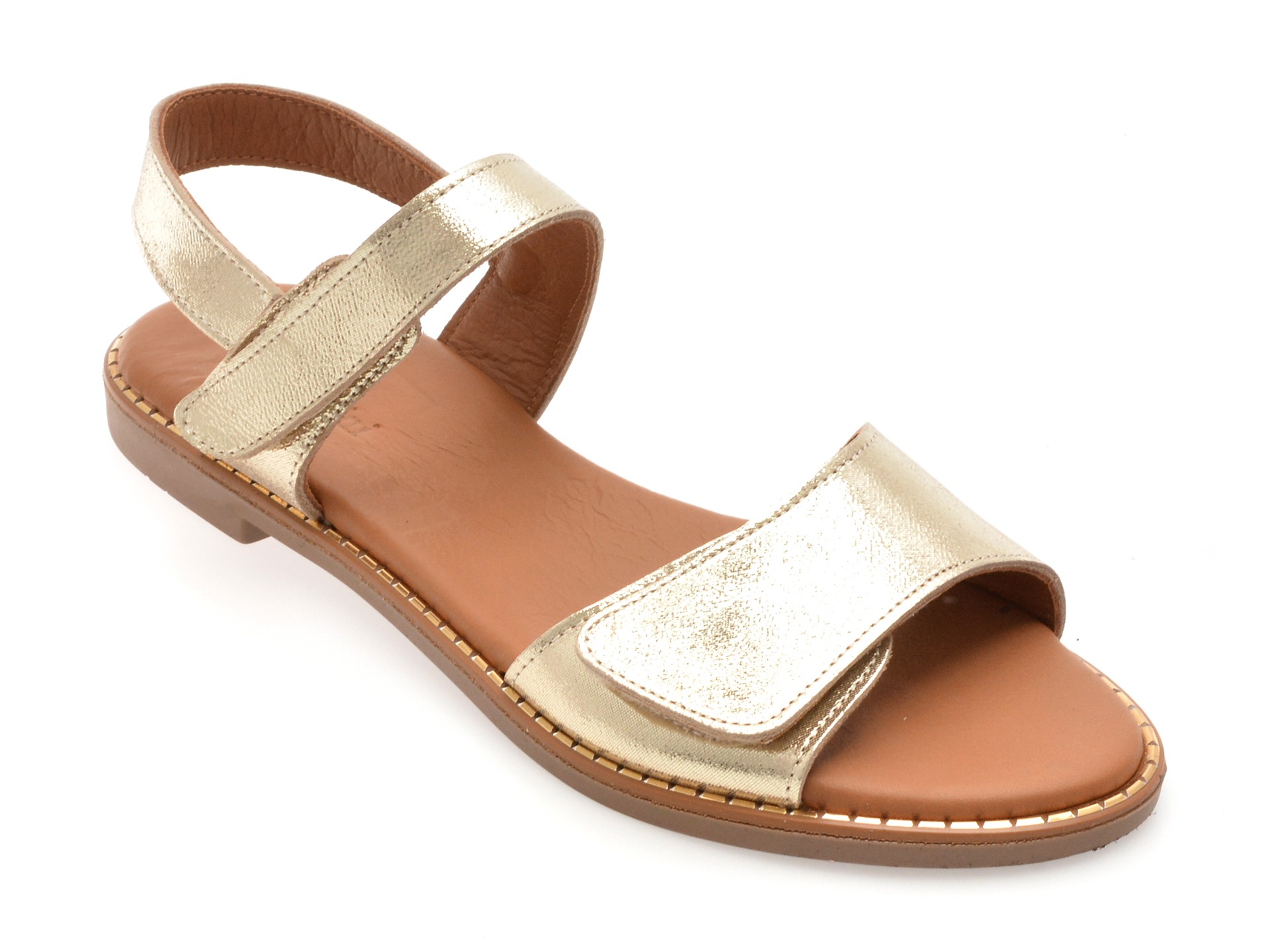 Sandale FLAVIA PASSINI aurii, 2921003, din piele naturala 1 Sandale FLAVIA PASSINI aurii